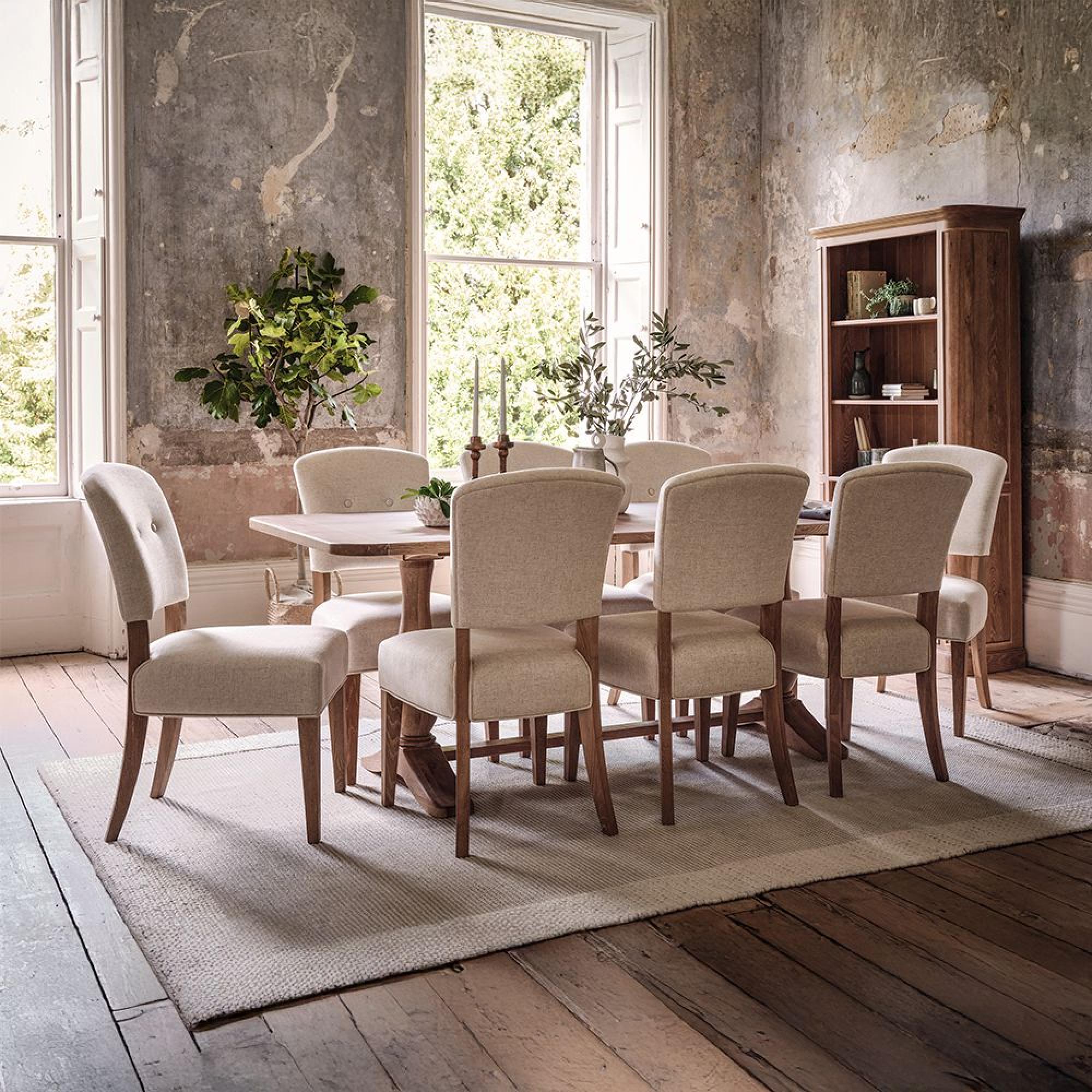 Cannes Dining Set - 8 Seater - 202cm - 8 Chairs - Timber Wood