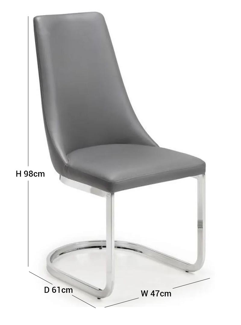 Como Extending Dining Set - 160cm-200cm - 2-4 Seater - 4 Cantilever Chairs - Grey Gloss