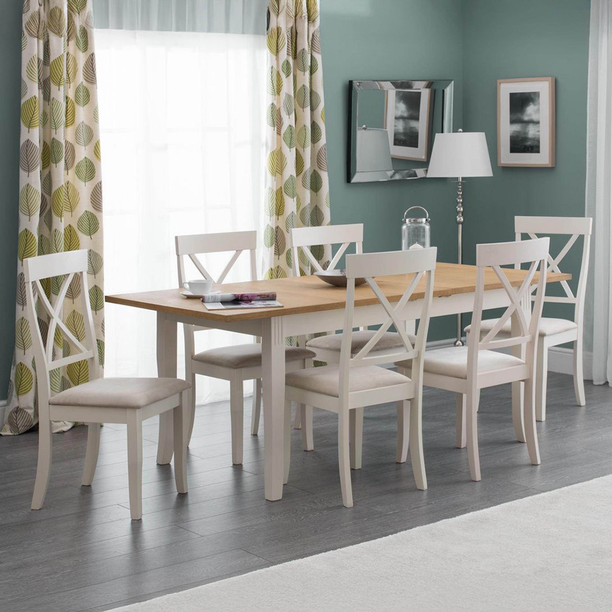 Davenport Extending Dining Set - 4-6 Seater - 150cm-190cm - Ivory