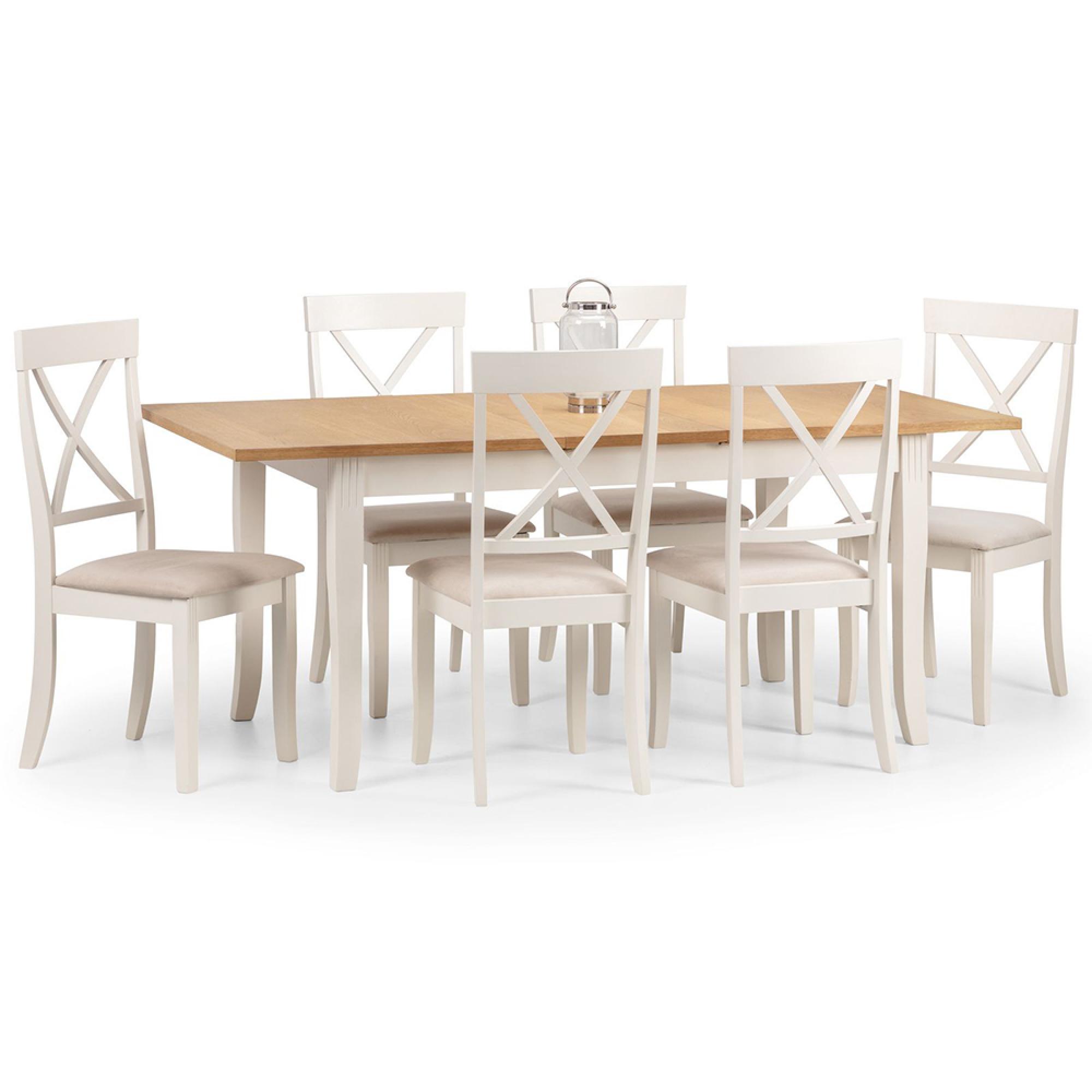Davenport Extending Dining Set - 4-6 Seater - 150cm-190cm - Ivory