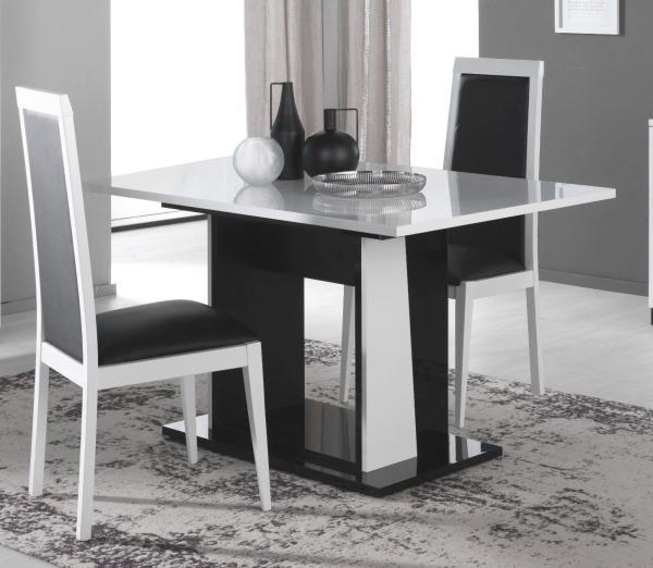 Elisa White Italian Extending Pedestal Dining Set with 2 Chair