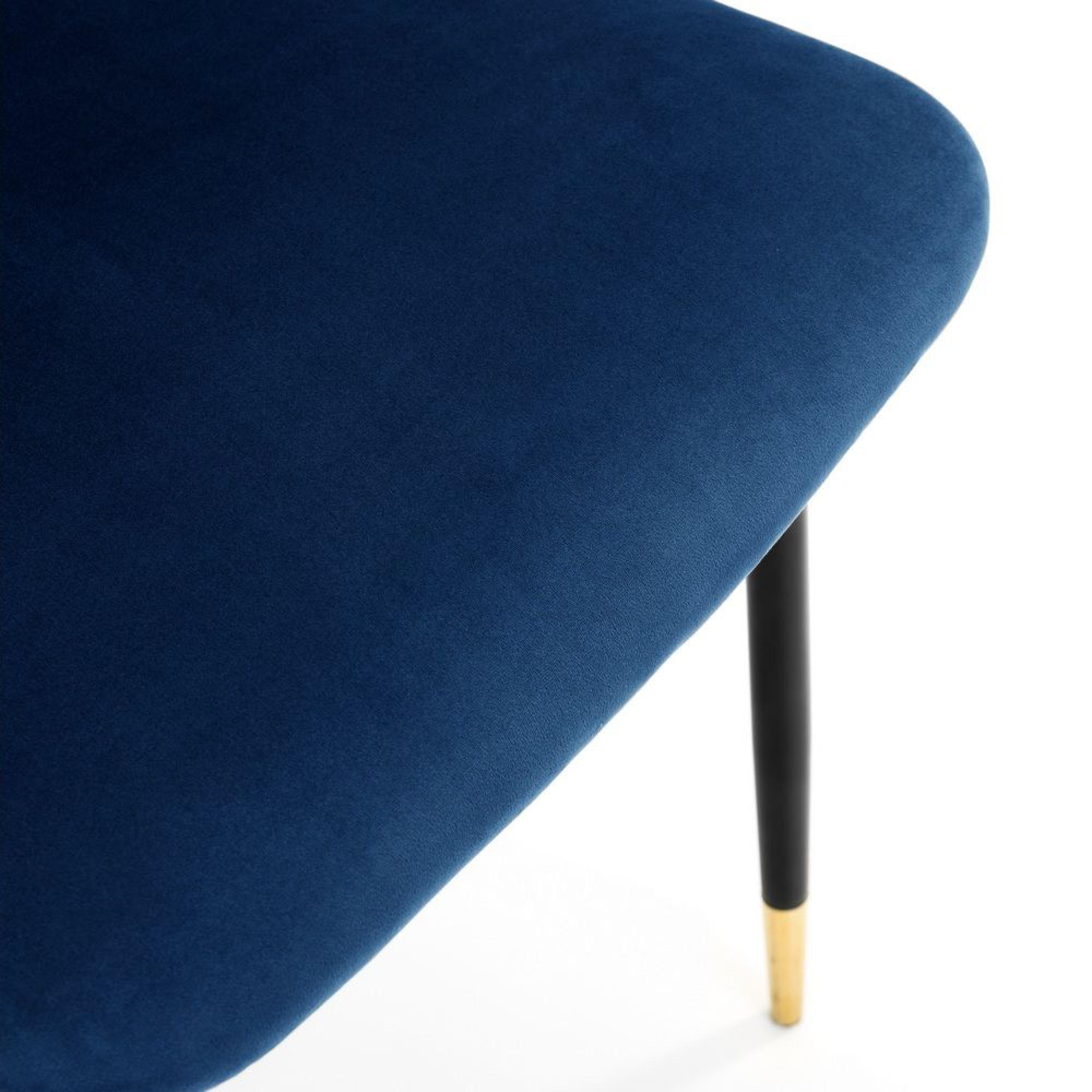 Findlay Dining Set - Walnut - 4-6 Seater - 160cm - Delaunay Blue Chairs