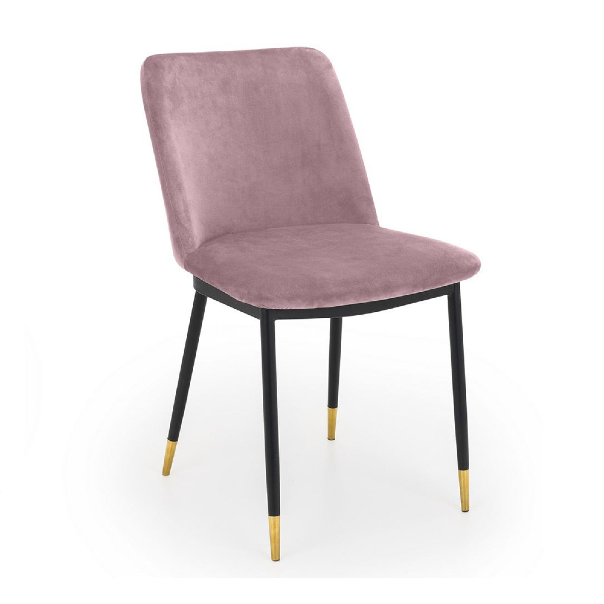 Findlay Dining Set - Walnut - 4-6 Seater - 160cm - Delaunay Pink Chairs