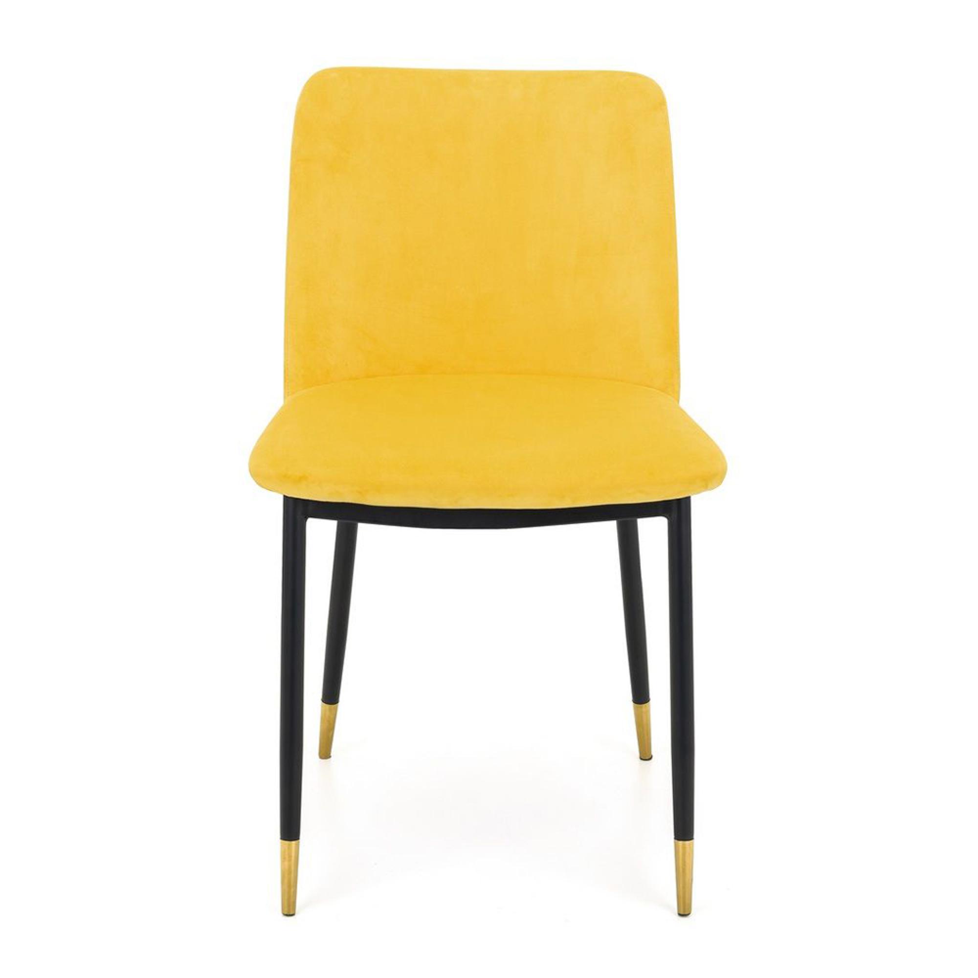 Findlay Dining Set - Walnut - 4-6 Seater - 160cm - Delaunay Yellow Chairs