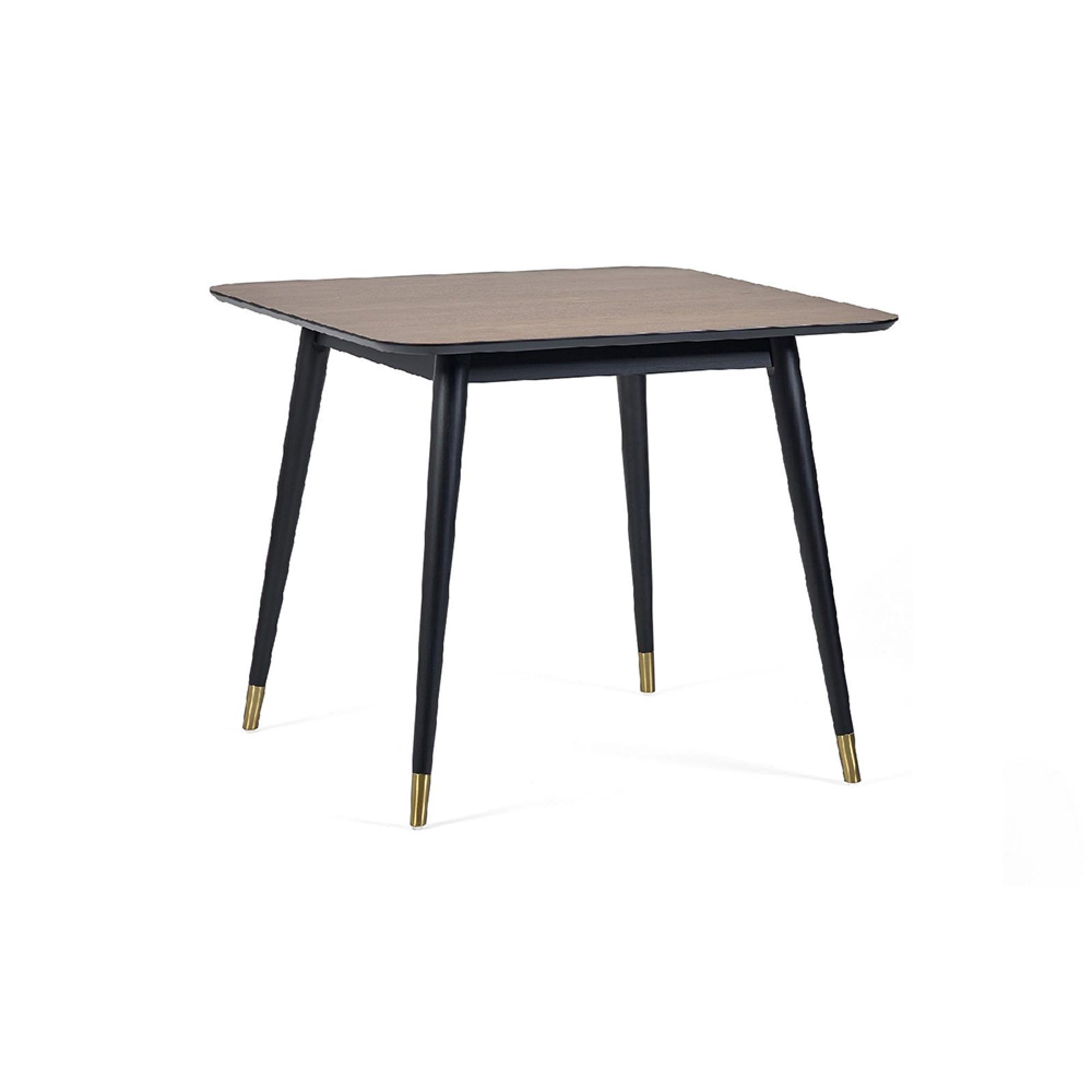 Findlay Dining Set - Walnut - 4 Seater - 90cm - Square - 4 Delaunay Blue Chairs