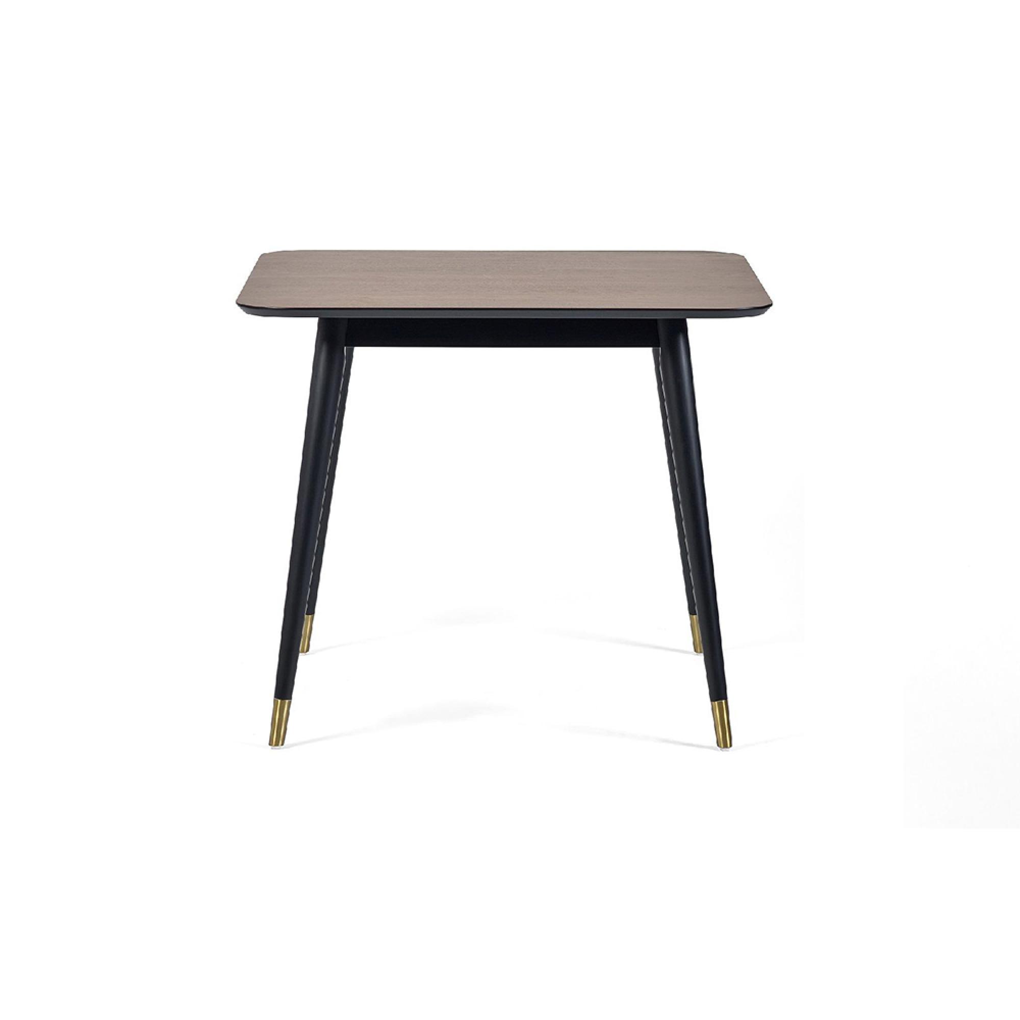 Findlay Dining Set - Walnut - 4 Seater - 90cm - Square - 4 Delaunay Grey Chairs