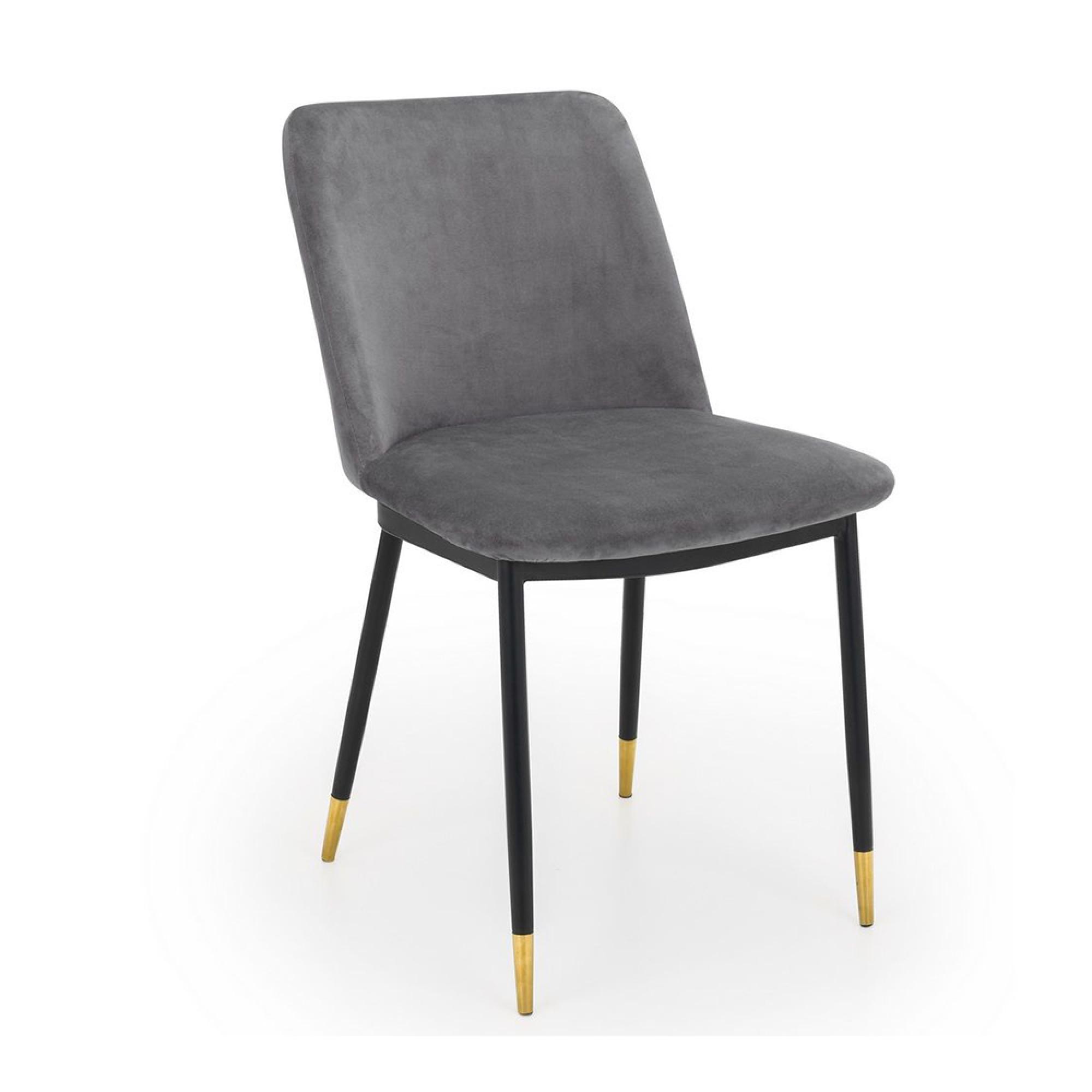 Findlay Dining Set - Walnut - 4 Seater - 90cm - Square - 4 Delaunay Grey Chairs