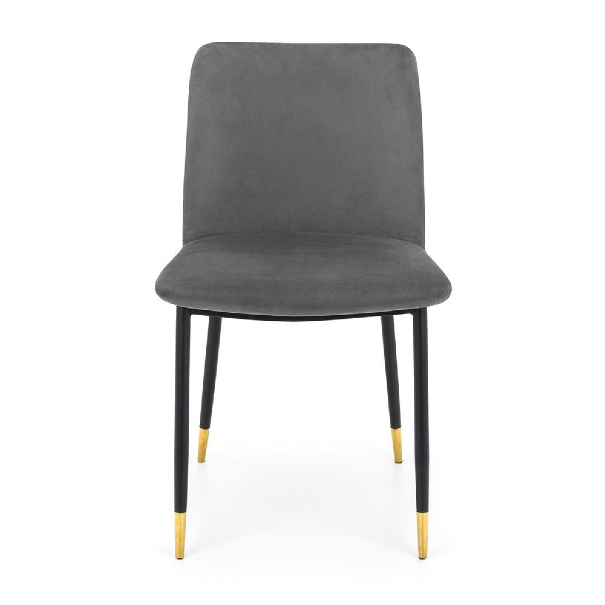 Findlay Dining Set - Walnut - 4 Seater - 90cm - Square - 4 Delaunay Grey Chairs