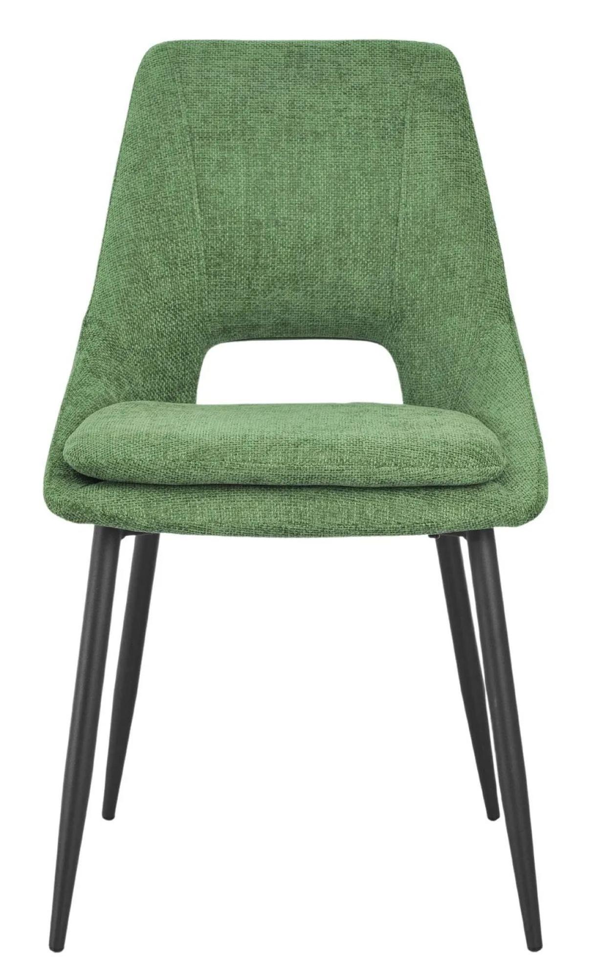 Hayden Dining Set - 6-12 Seater - 160cm-240cm - White Ceramic - Extending - Peyton Dining Chairs - Green Fabric