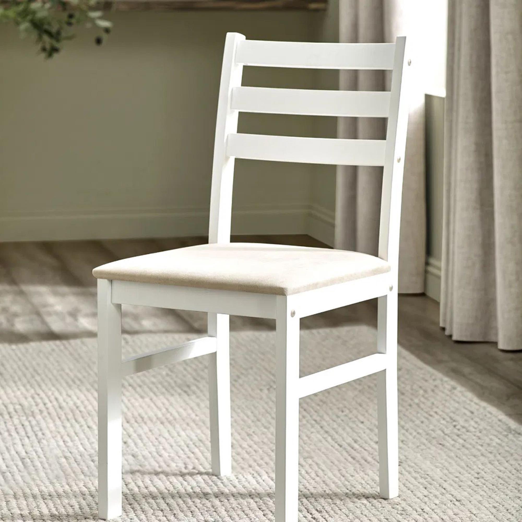 Keats Dining Set - 4 Seater - 110cm - White