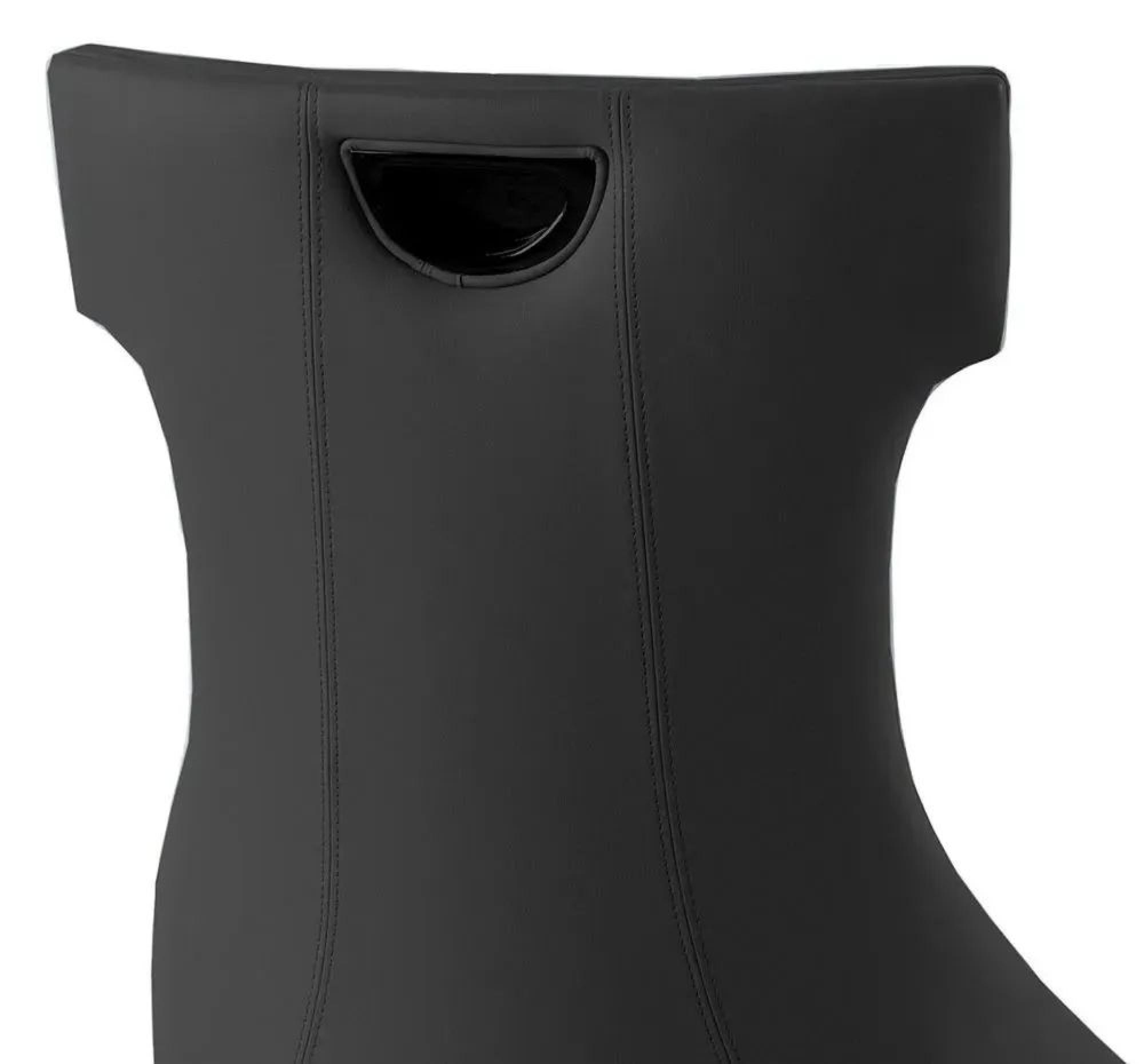 Madrid Dining Set - 6-8 Seater - 160cm-180cm - White Marble - Mimi Dining Chairs - Black Leather