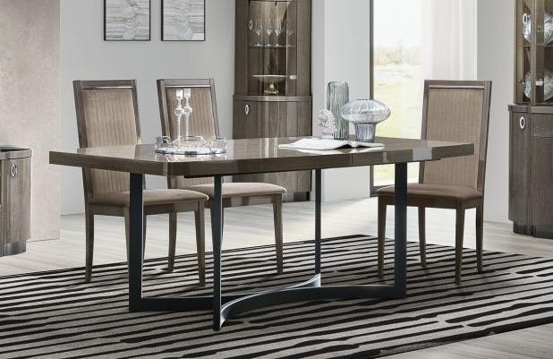 Armonia Dining Set - 8 Seater - 200cm - Silver Birch - with Roma Fabric Chair