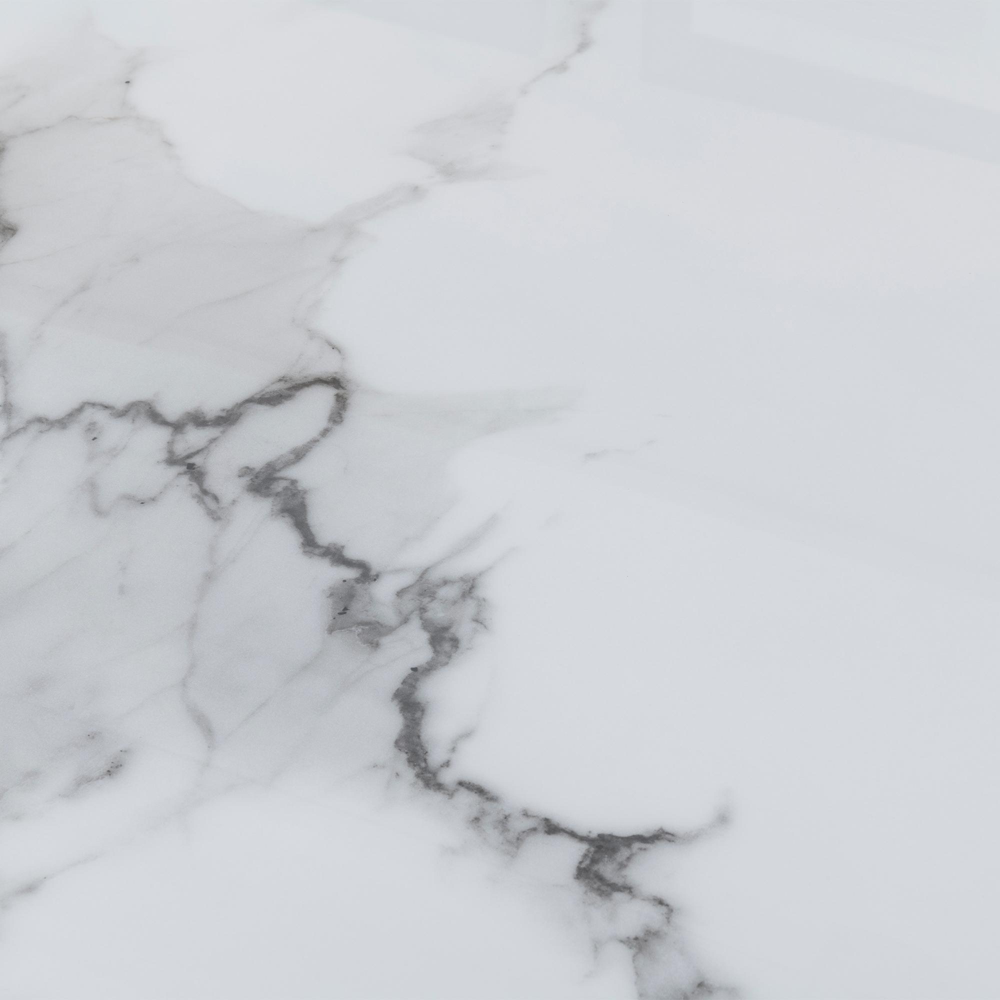 Naples Dining Set - 6 Seater - 160cm - White Marble - Cadiz Dining Chairs - White Leather