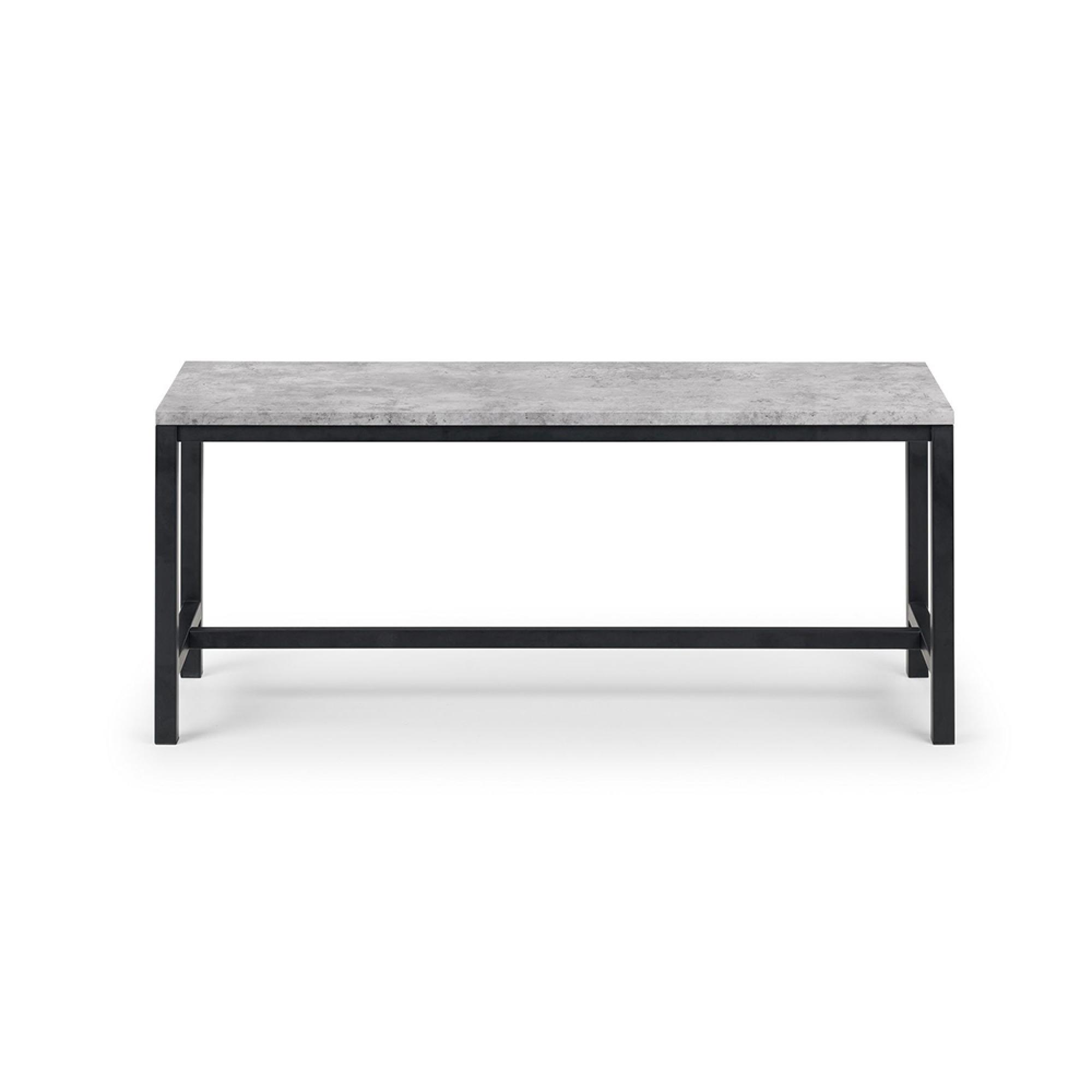 Staten Dining Set - 4 Seater - 120cm - Soho Chairs - 2 Chairs & 1 Bench - Concrete