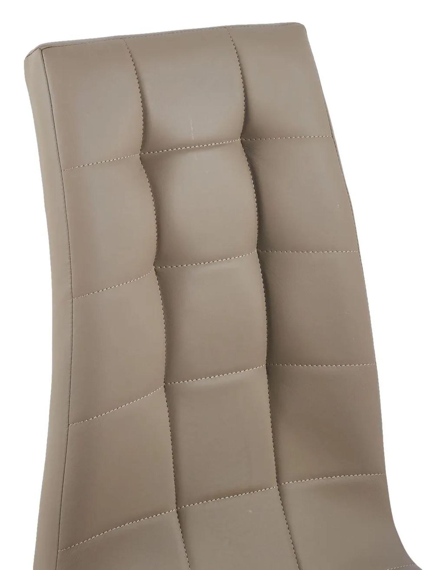 Vortex Dining Set - 10 Seater - 220cm - Grey Marble & Chrome - Jamison Dining Chairs - Beige Faux Leather