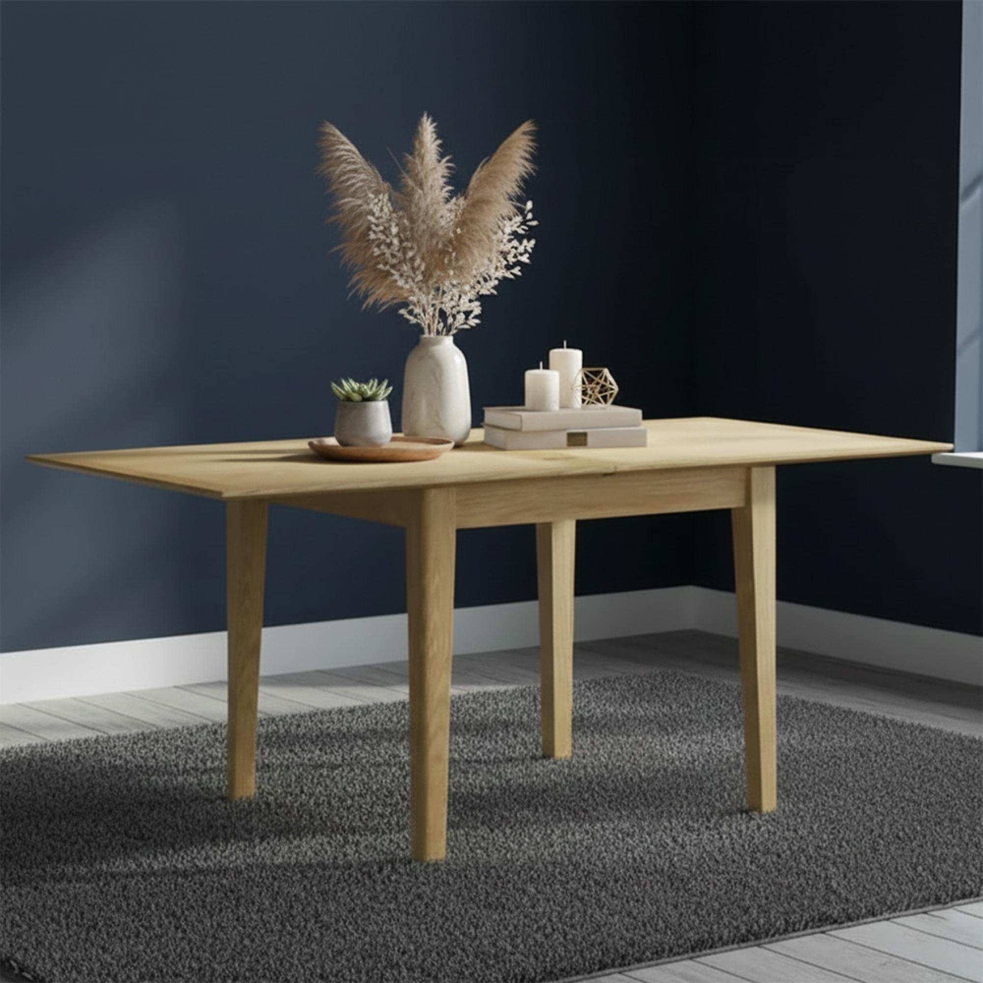 Bath Extending Dining Table - 85cm-170cm - 2-6 Seater - Oak