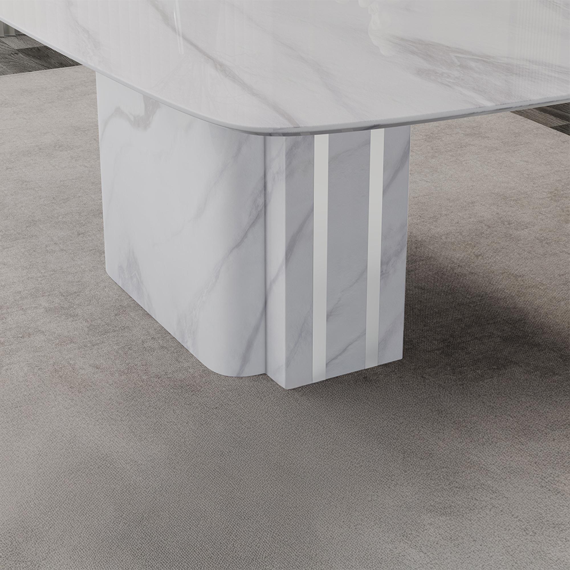 Antonio Dining Table - White Marble - Sizes Available