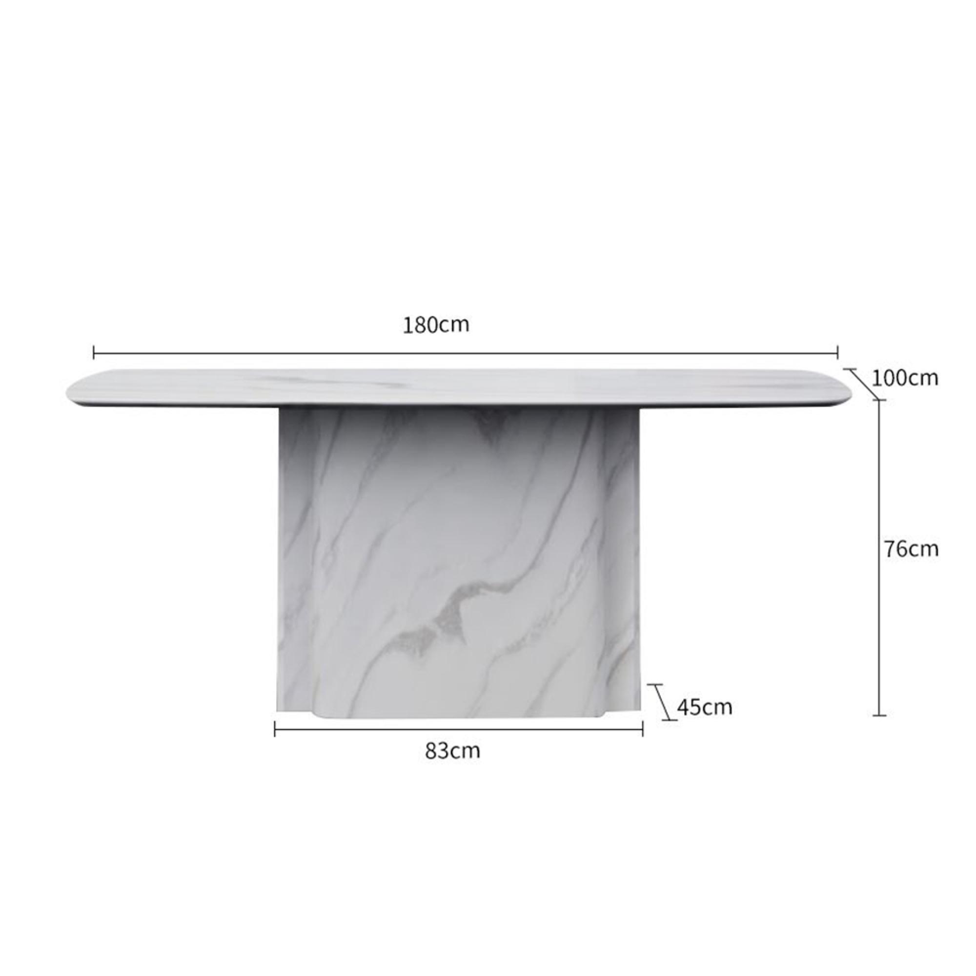 Antonio Dining Table - White Marble - Sizes Available