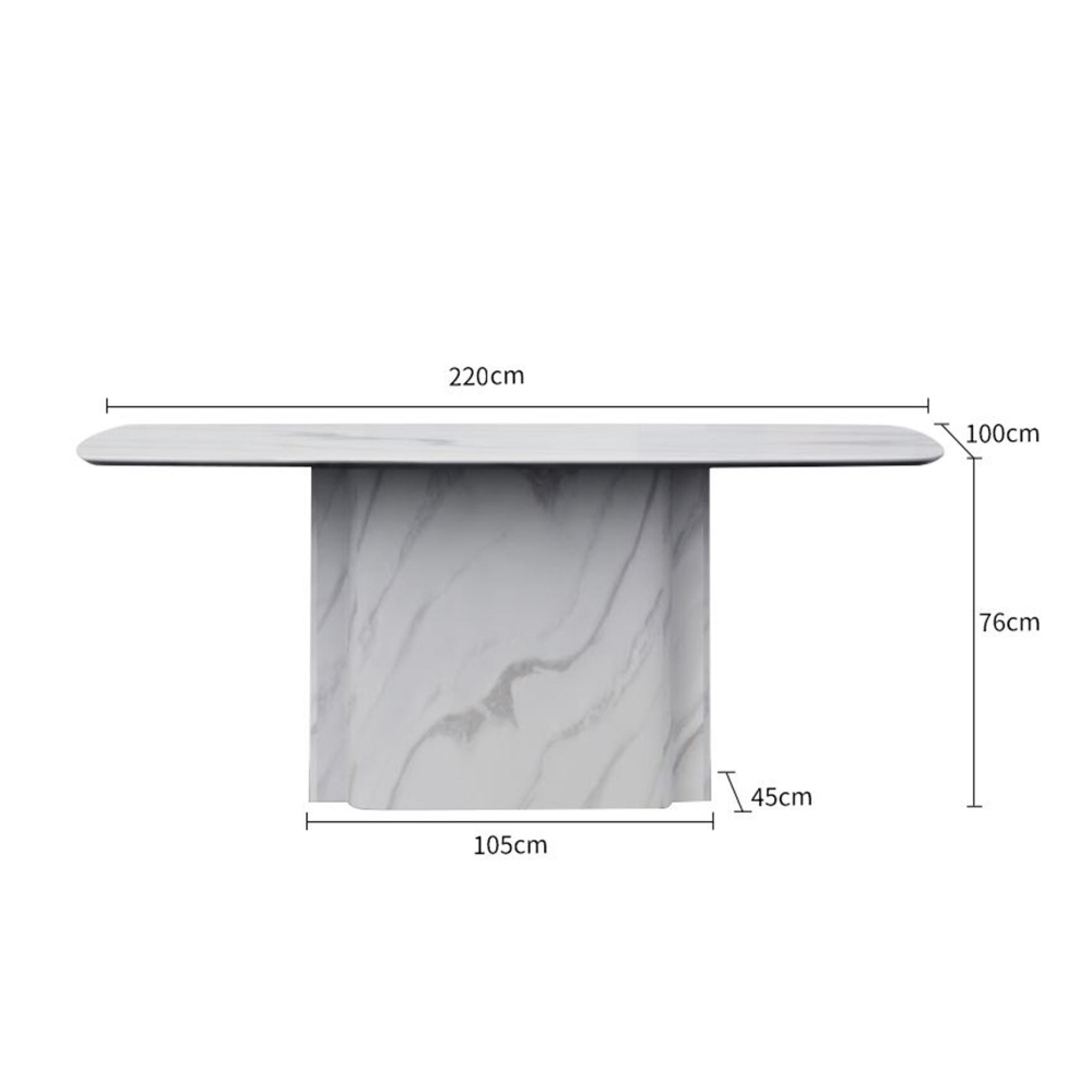 Antonio Dining Table - White Marble - Sizes Available