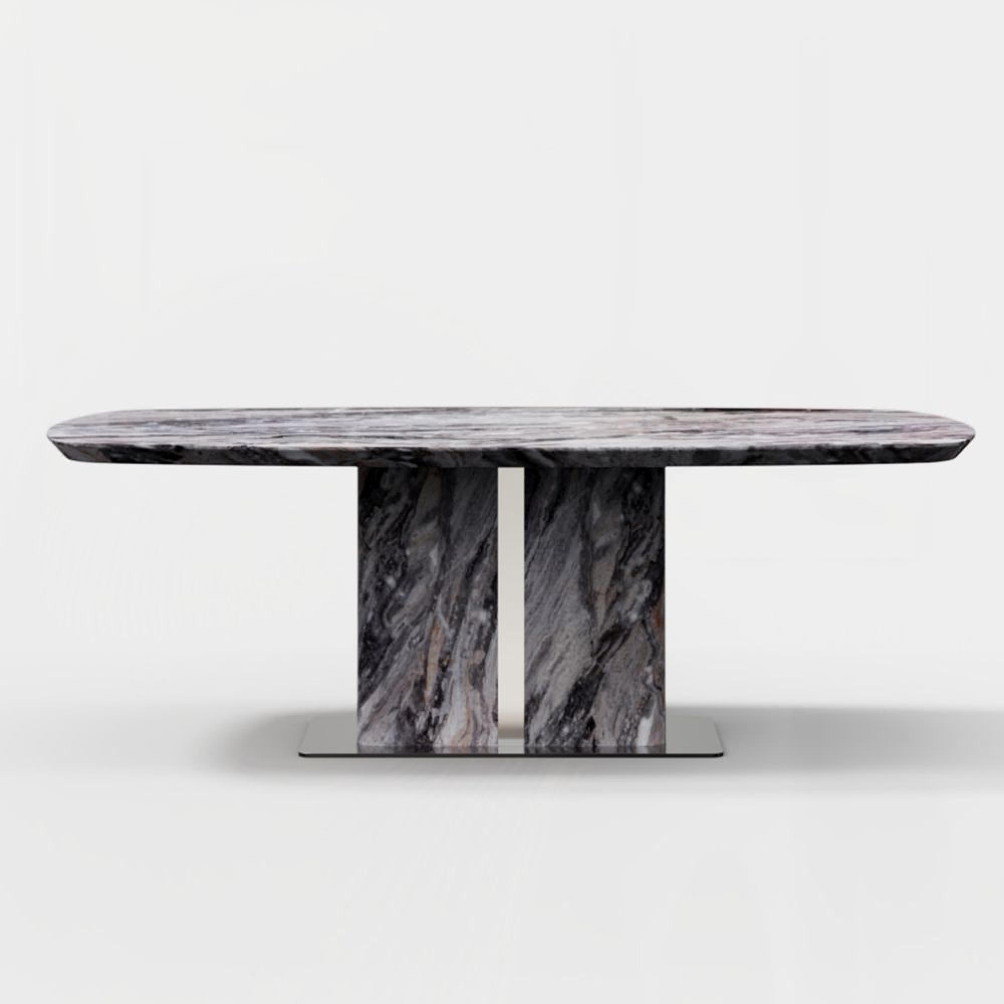 Saronno Dining Table - Grey Marble - Sizes Available