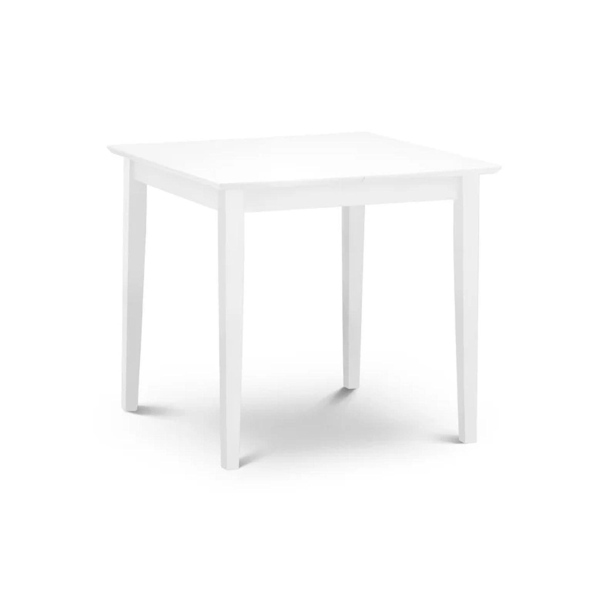 Rufford Extending Dining Table - 2-4 Seater - 80cm-120cm - White