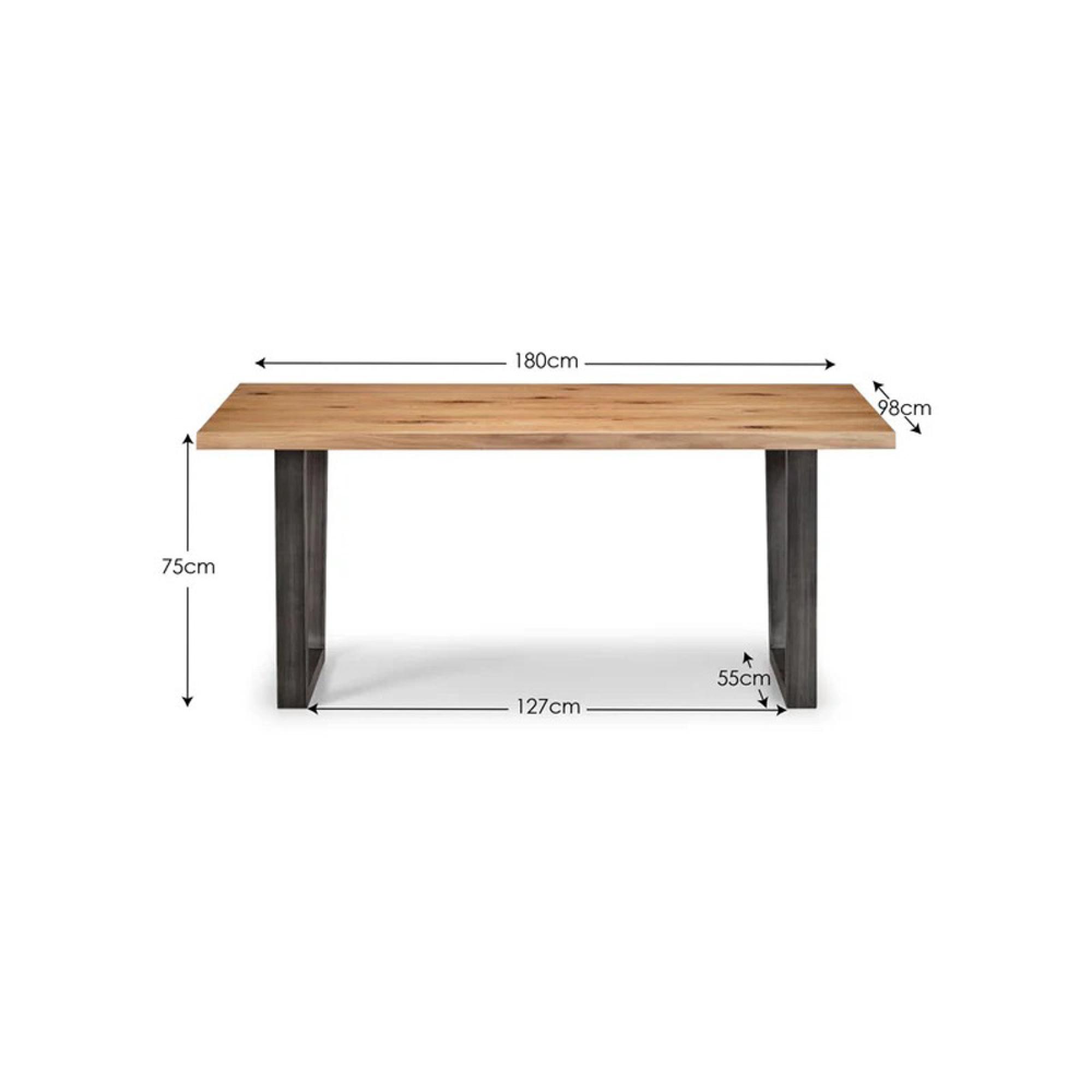 Brooklyn Dining Table - 6 Seater - 180cm - Oak