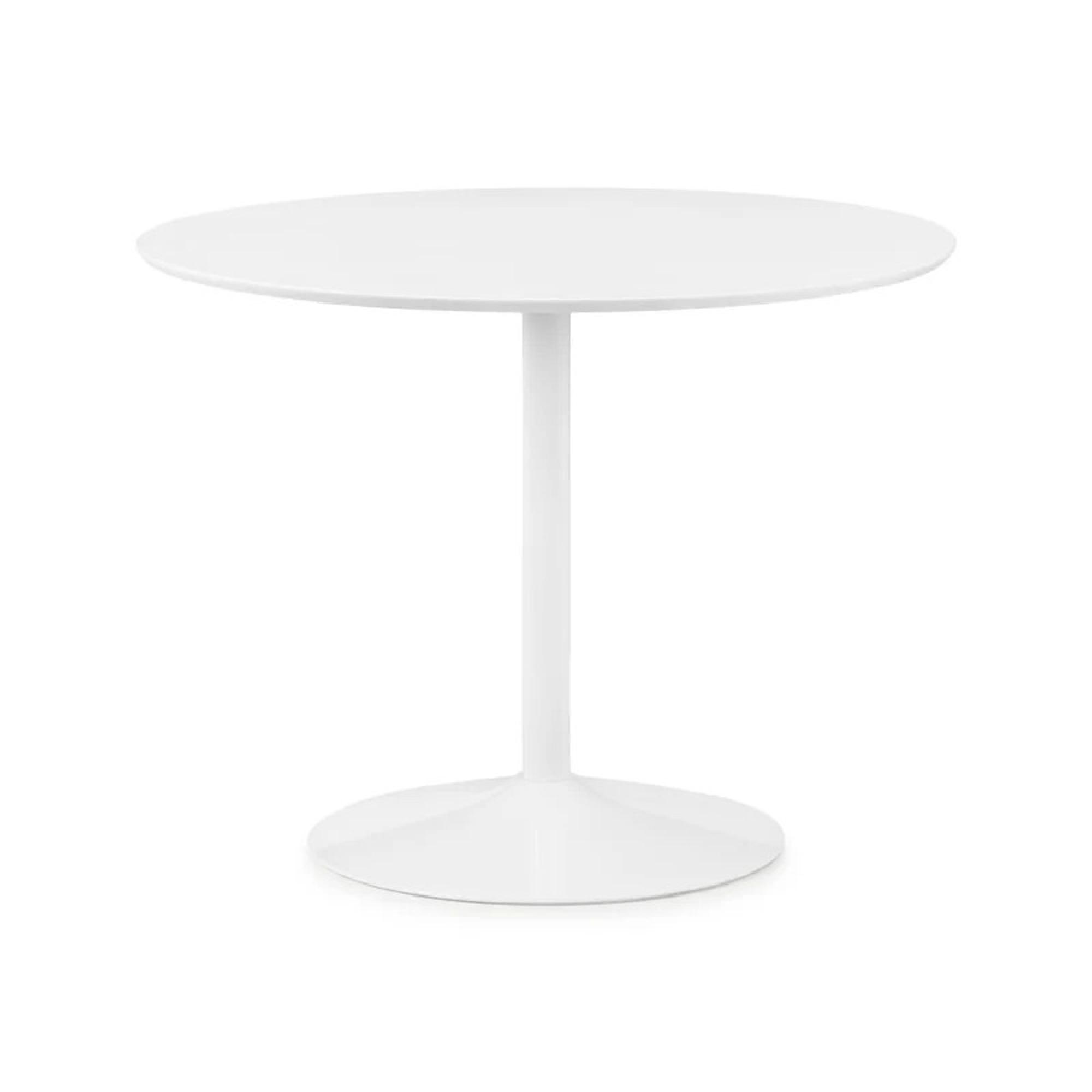 Blanco Dining Table - 2 Seater - 100cm - Round - White