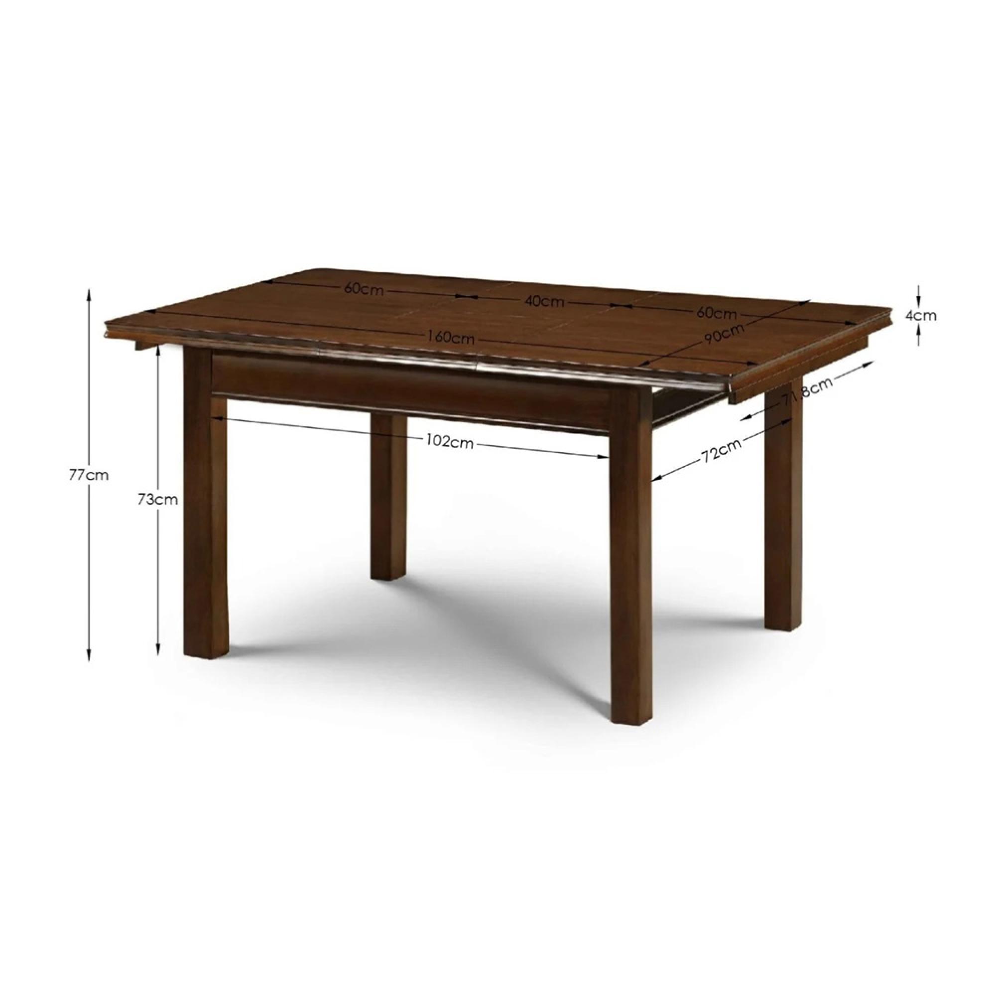 Canterbury Extending Dining Table - 4-6 Seater - 120cm-160cm - Mahogany