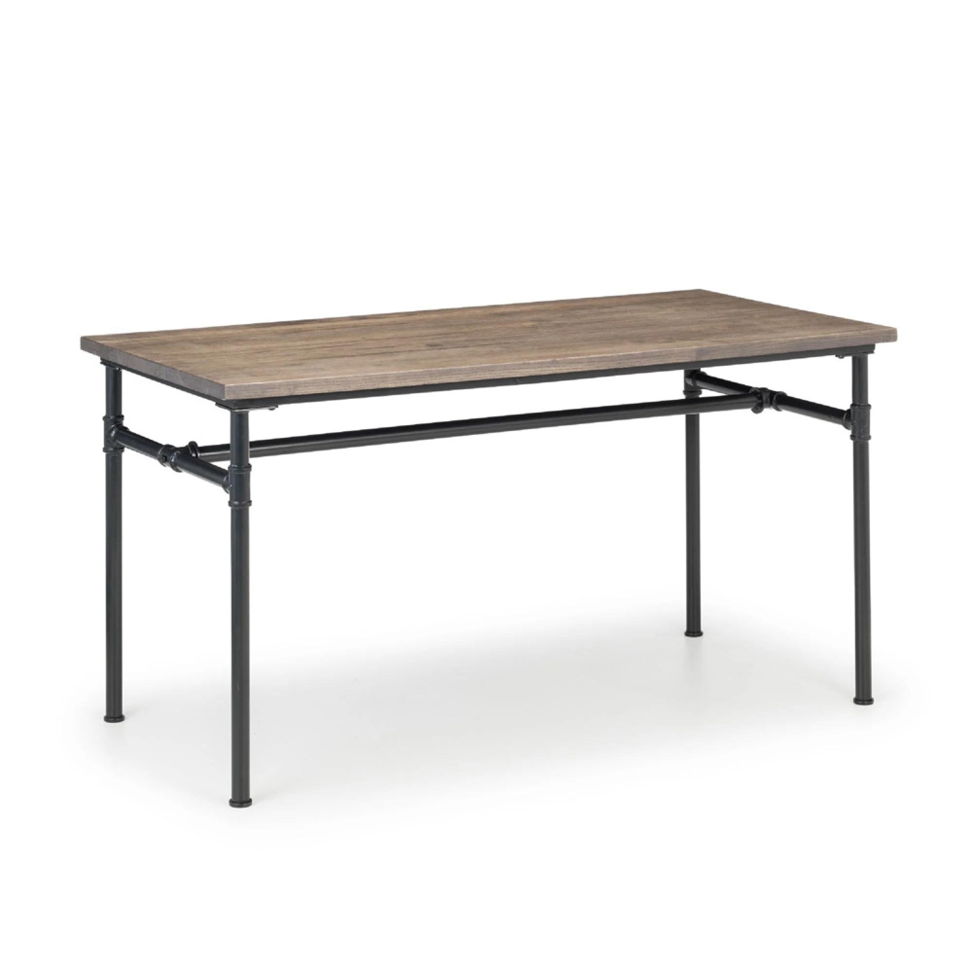 Carnegie Dining Table - 4 Seater - 140cm - Elm Wood - Industrial