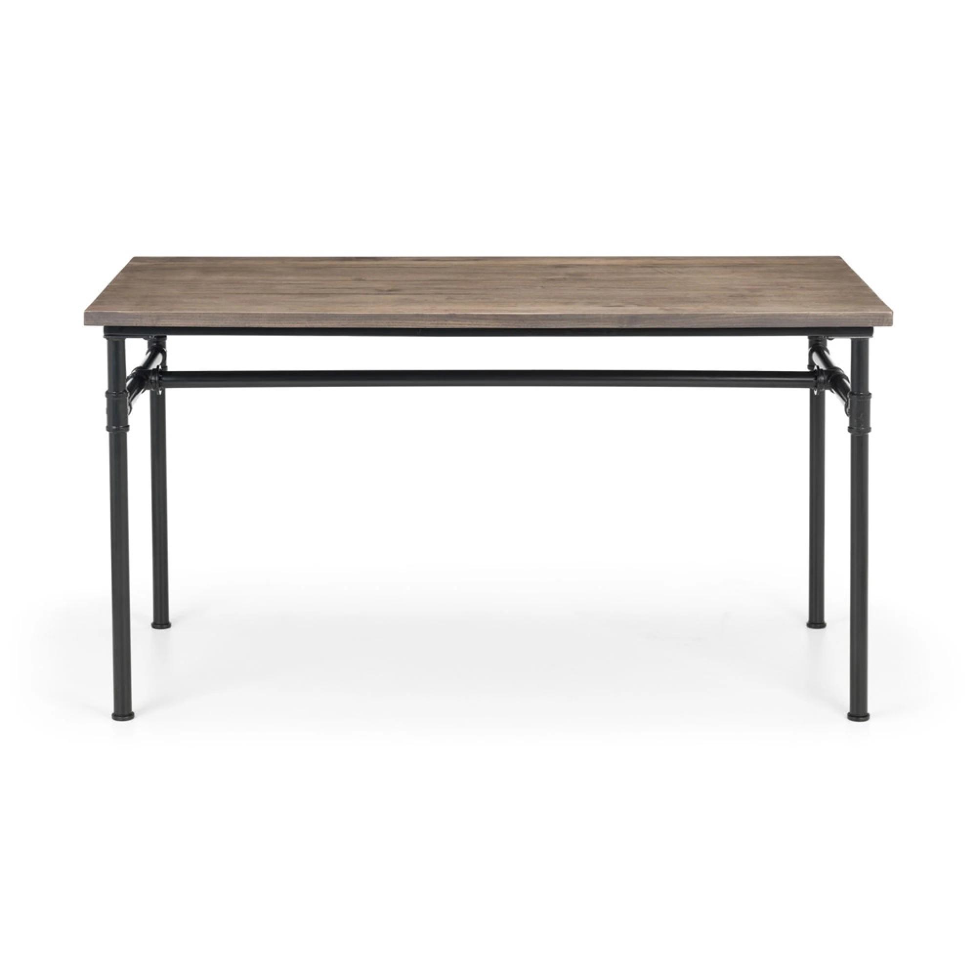 Carnegie Dining Table - 4 Seater - 140cm - Elm Wood - Industrial