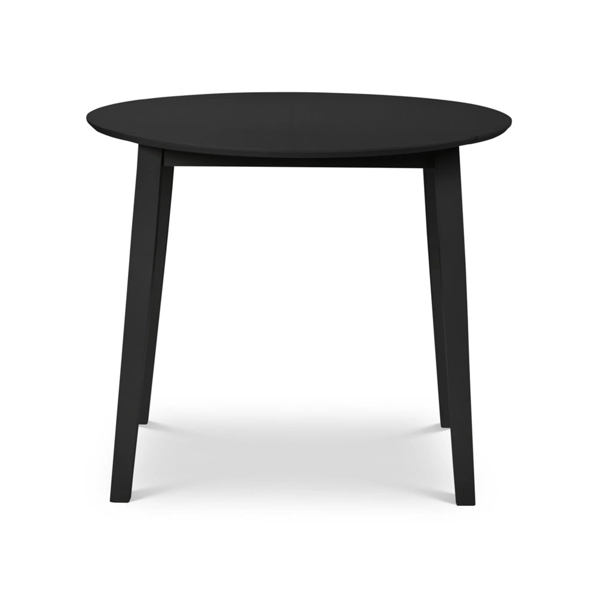 Coast Drop Leaf Dining Table - 2-4 Seater - 90cm - Round - Black Wooden