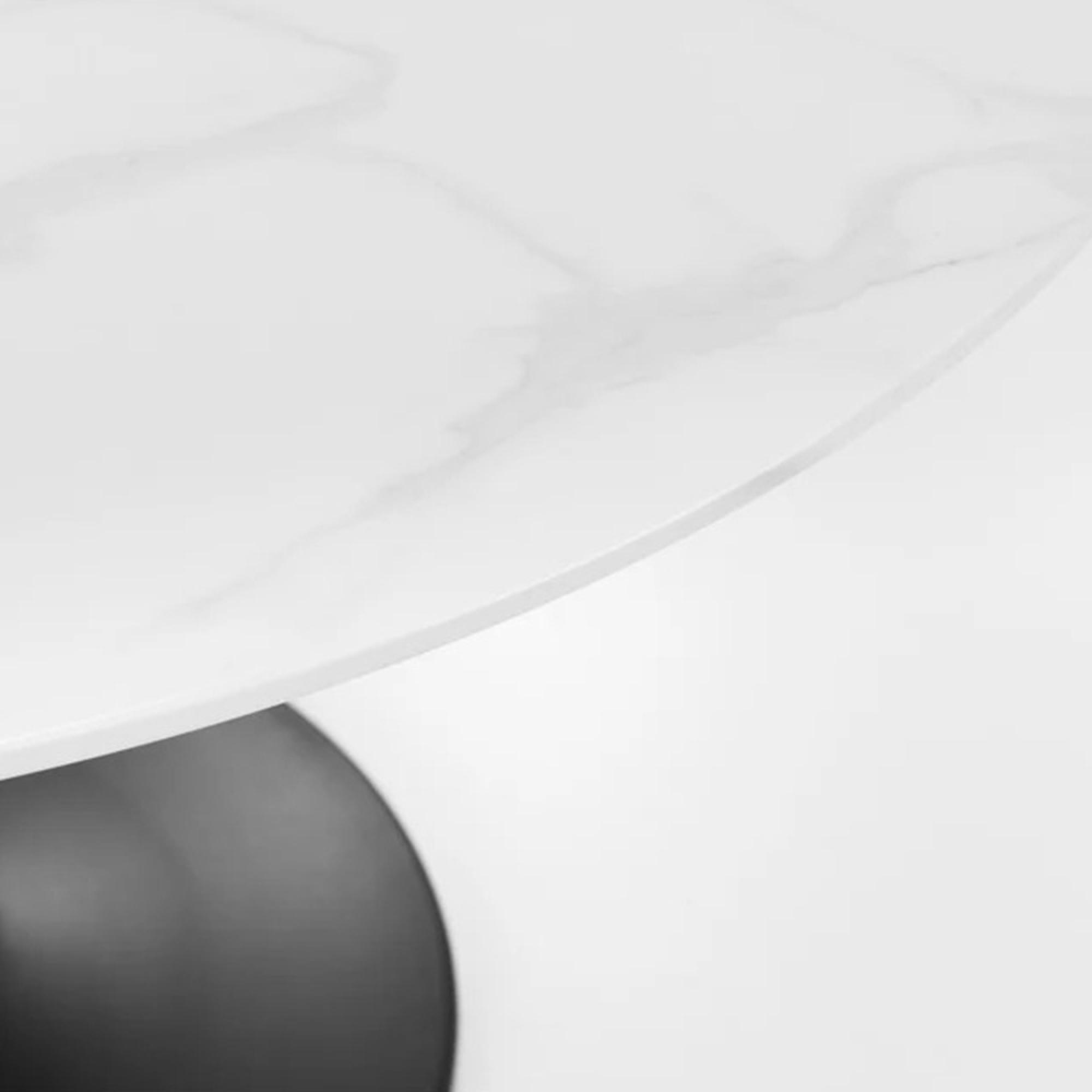 Holland Dining Table - 4 Seater - 120cm - Round - White Marble