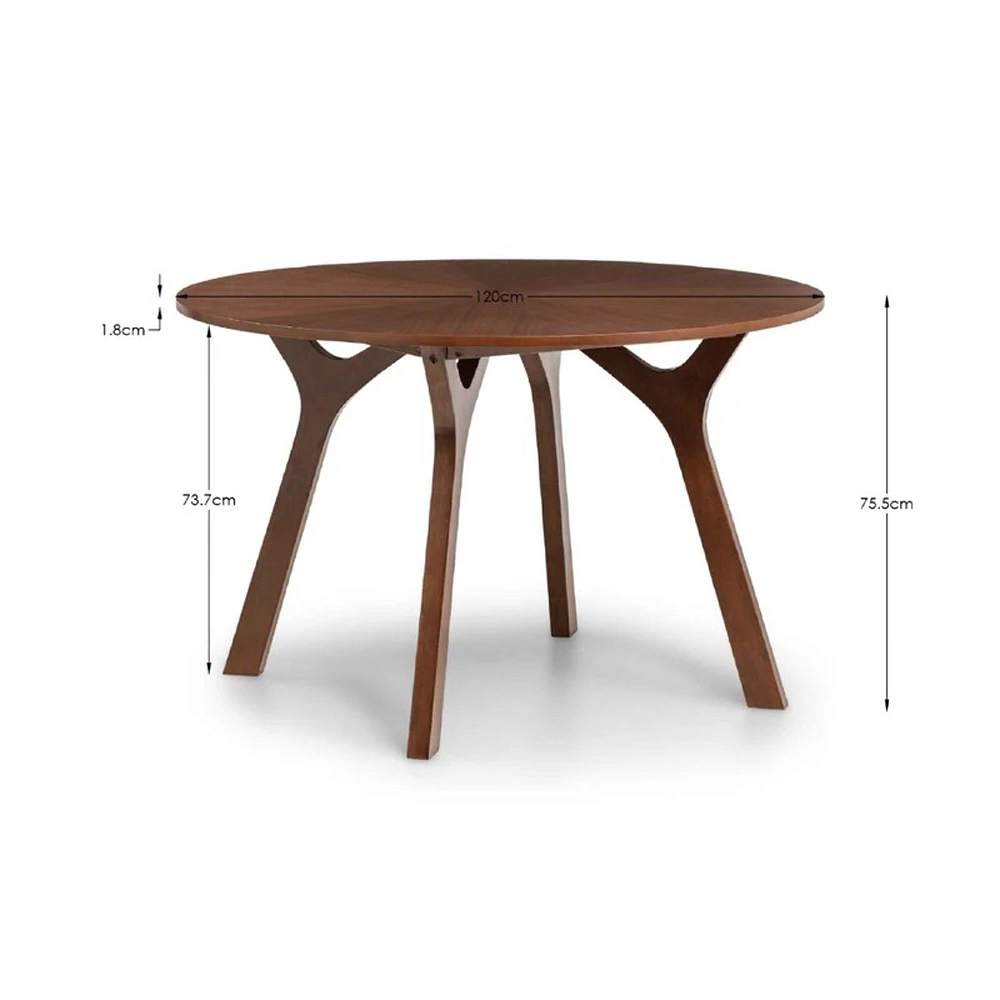 Huxley Dining Table - 4 Seater - 120cm - Round - Walnut