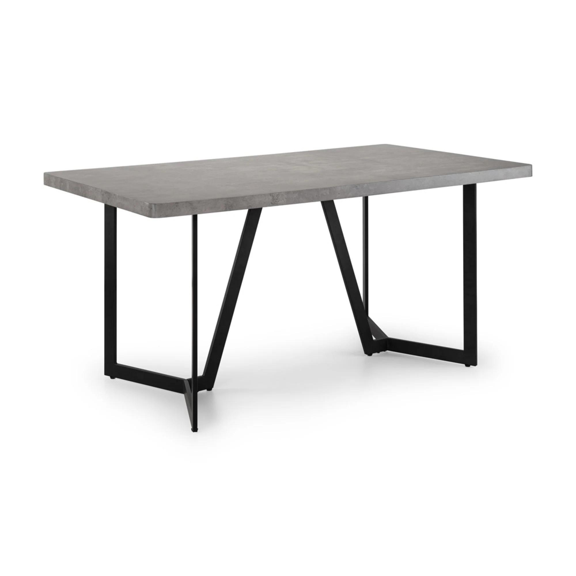 Miller Dining Table - 6 Seater - 160cm - Concrete Effect