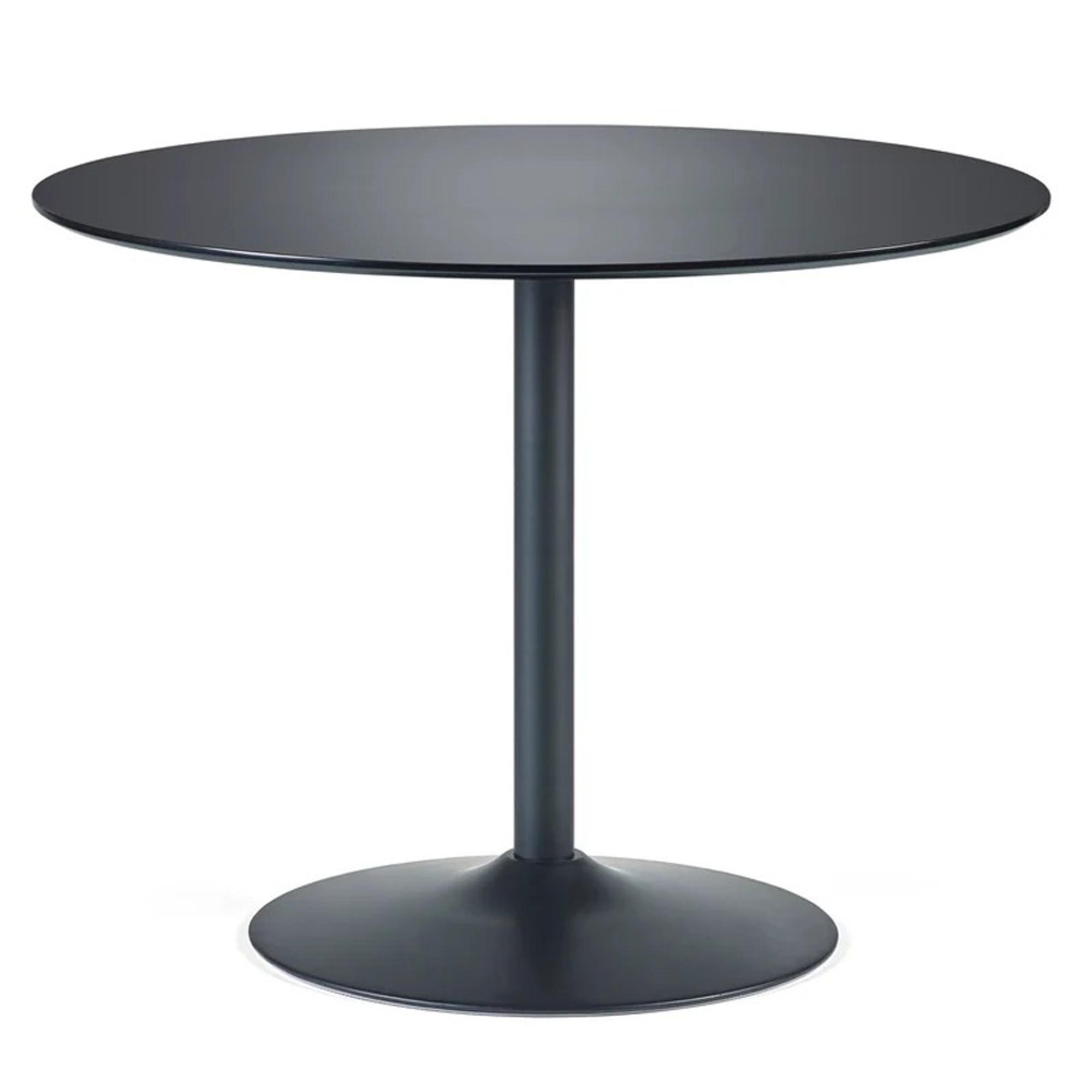 Nero Dining Table - 2 Seater - 80cm - Round - Black