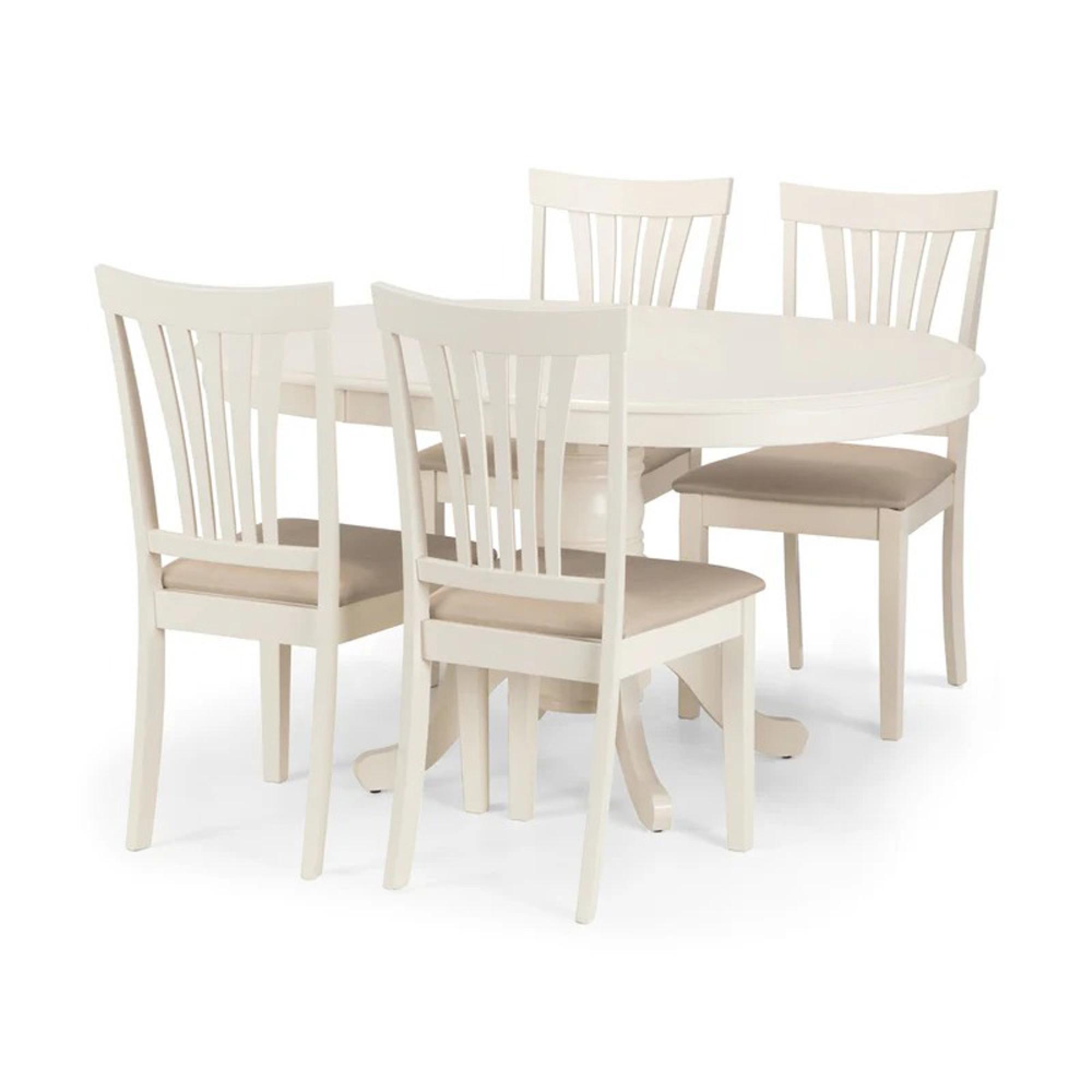 Stamford Extending Dining Table - 2-4 Seater - 100cm-138cm - Oval - Ivory