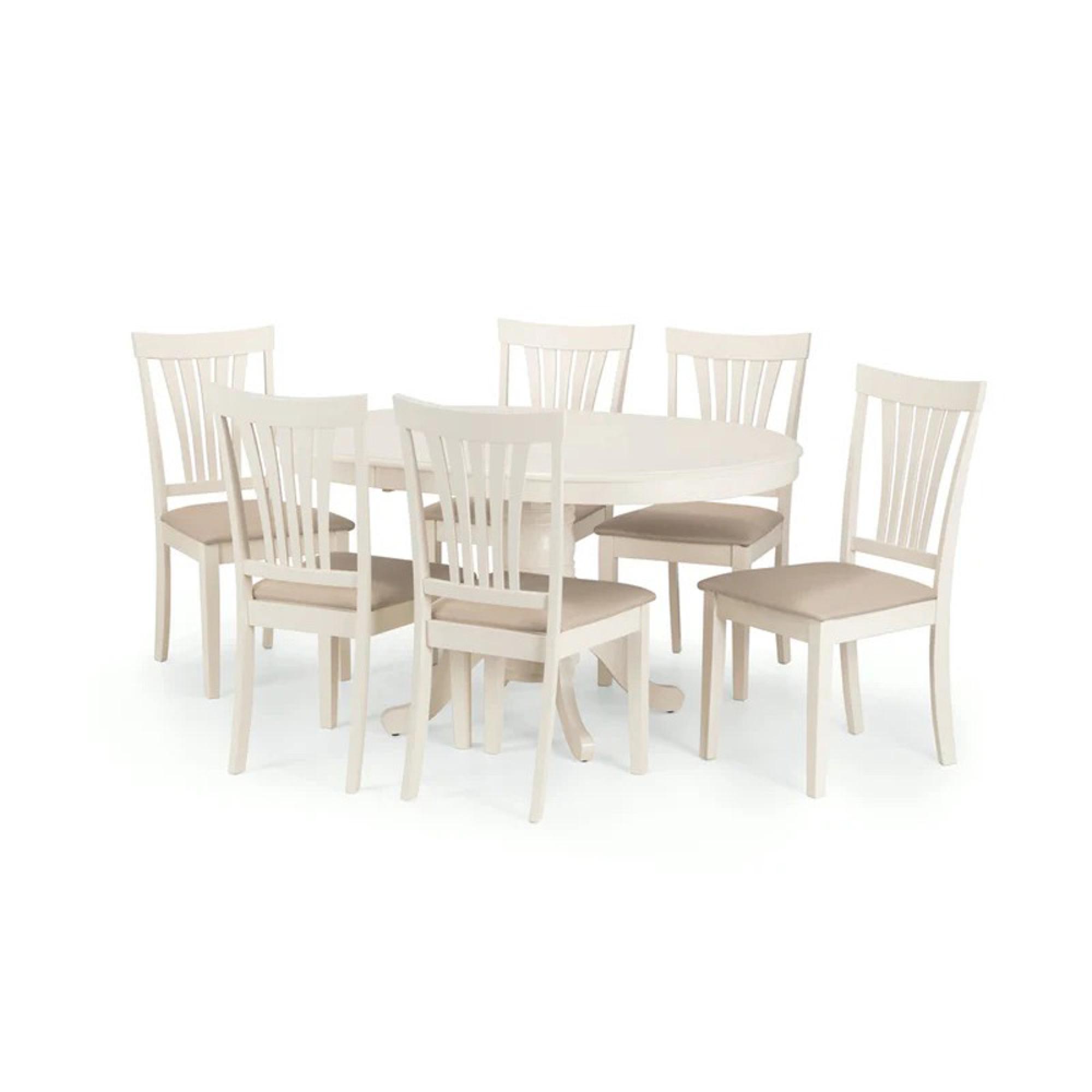 Stamford Extending Dining Table - 2-4 Seater - 100cm-138cm - Oval - Ivory