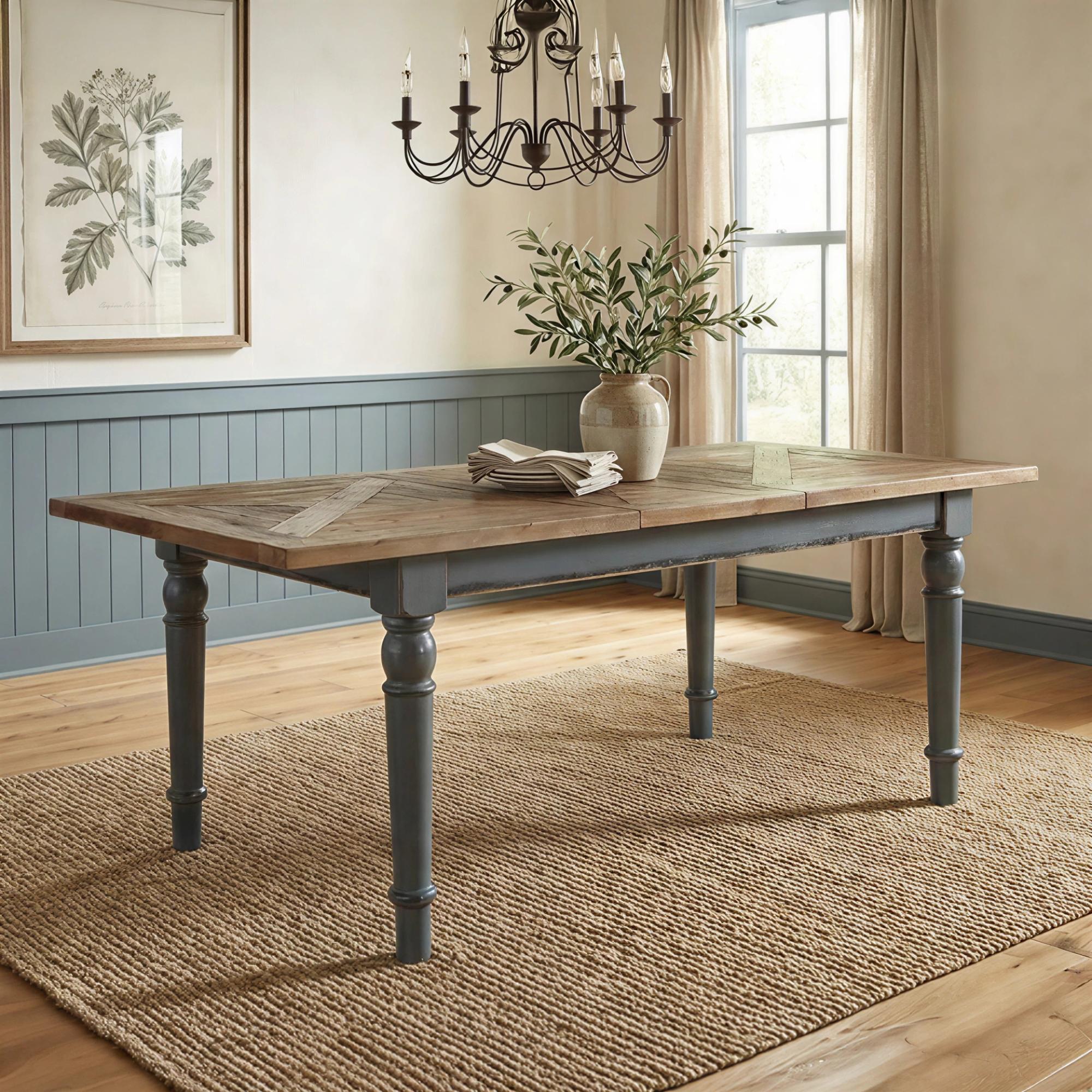 Bishop Extending Dining Table - 4-6 Seater - 140cm-180cm - Grey Painted