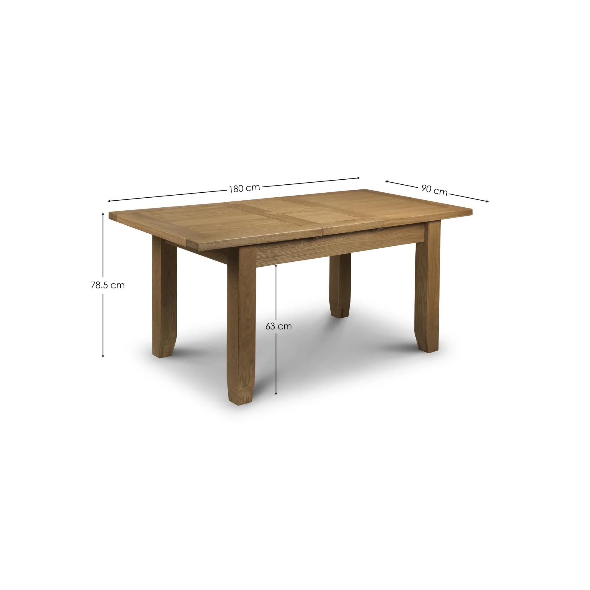 Astoria Oak Extending Dining Table - 140cm-180cm - 4-6 Seater