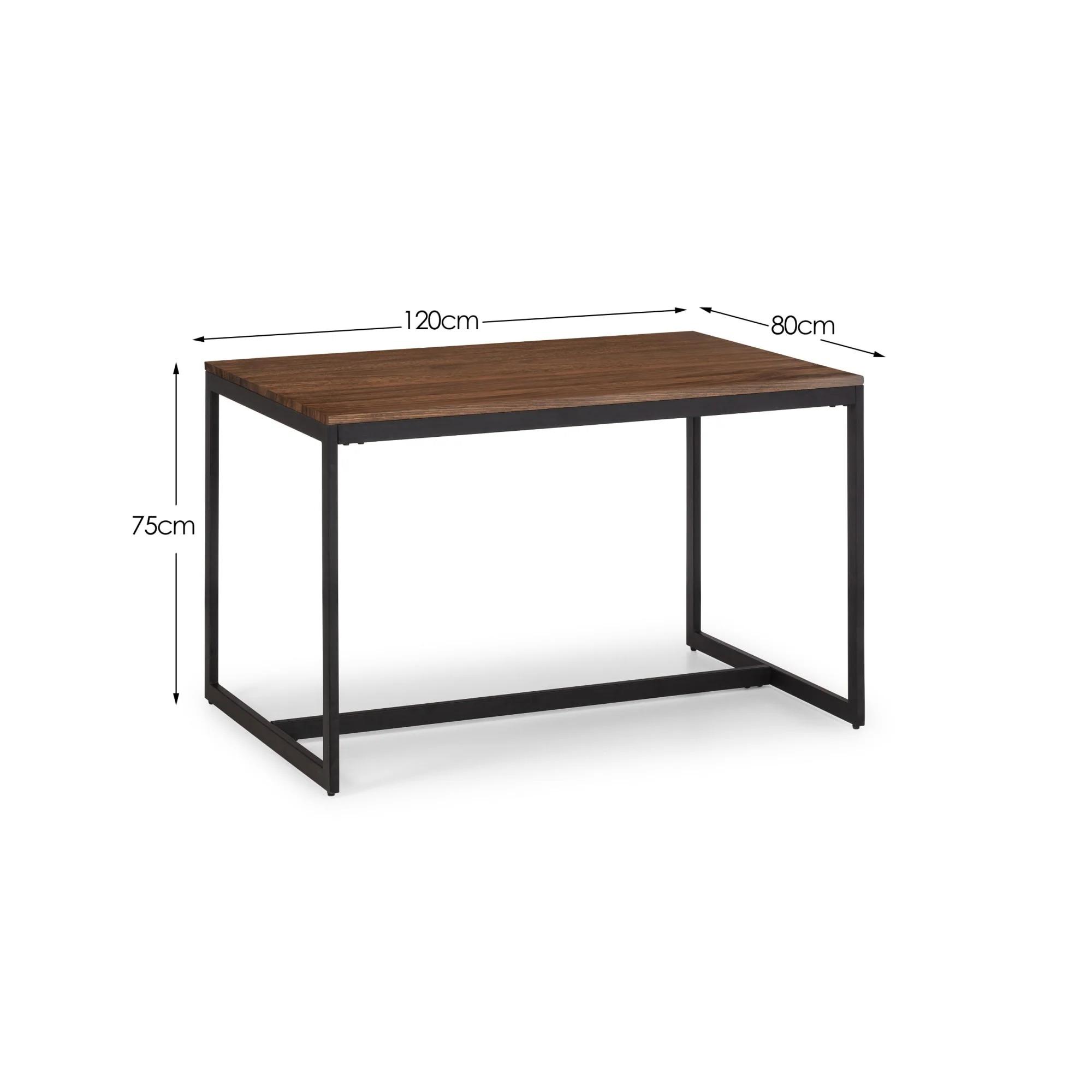 Tribeca Dining Table - 4 Seater - 120cm - Walnut