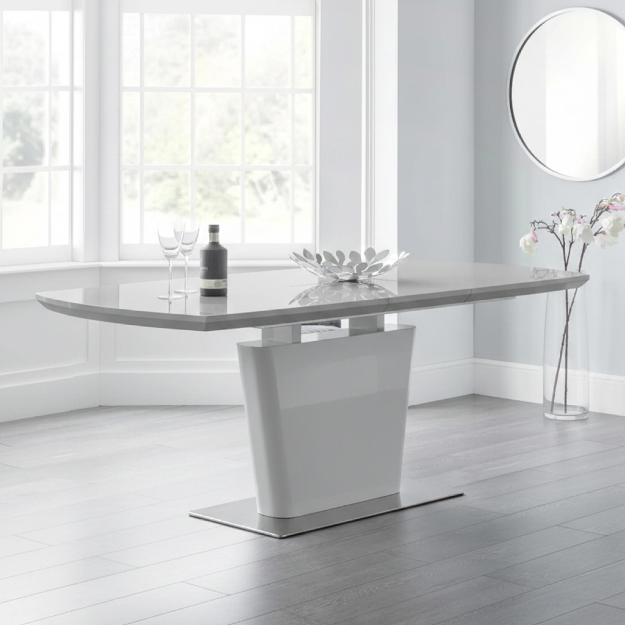 Como Butterfly Extending Dining Table - 160cm-200cm - 6-8 Seater - Grey Gloss