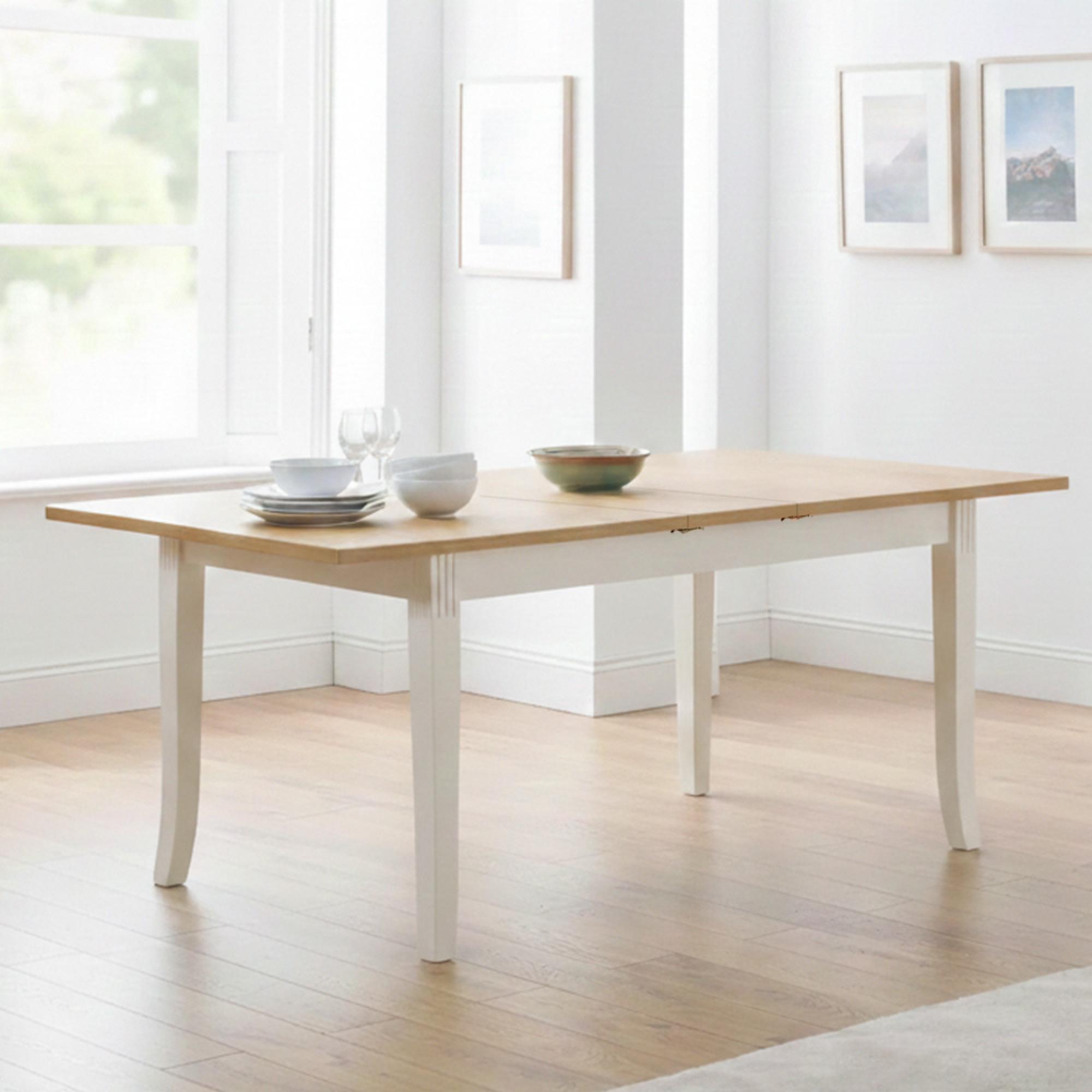Davenport Extending Dining Table - 6-8 Seater - 150cm-190cm - Ivory