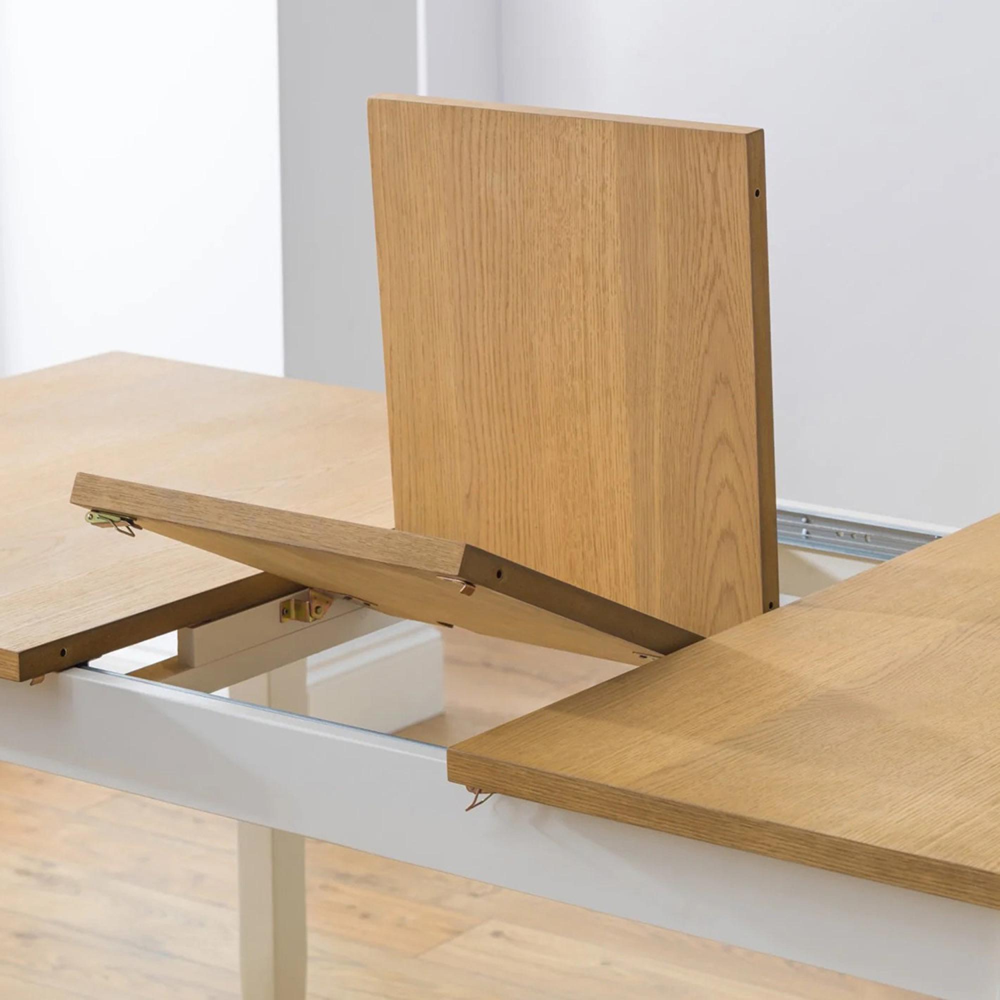 Davenport Extending Dining Table - 6-8 Seater - 150cm-190cm - Ivory