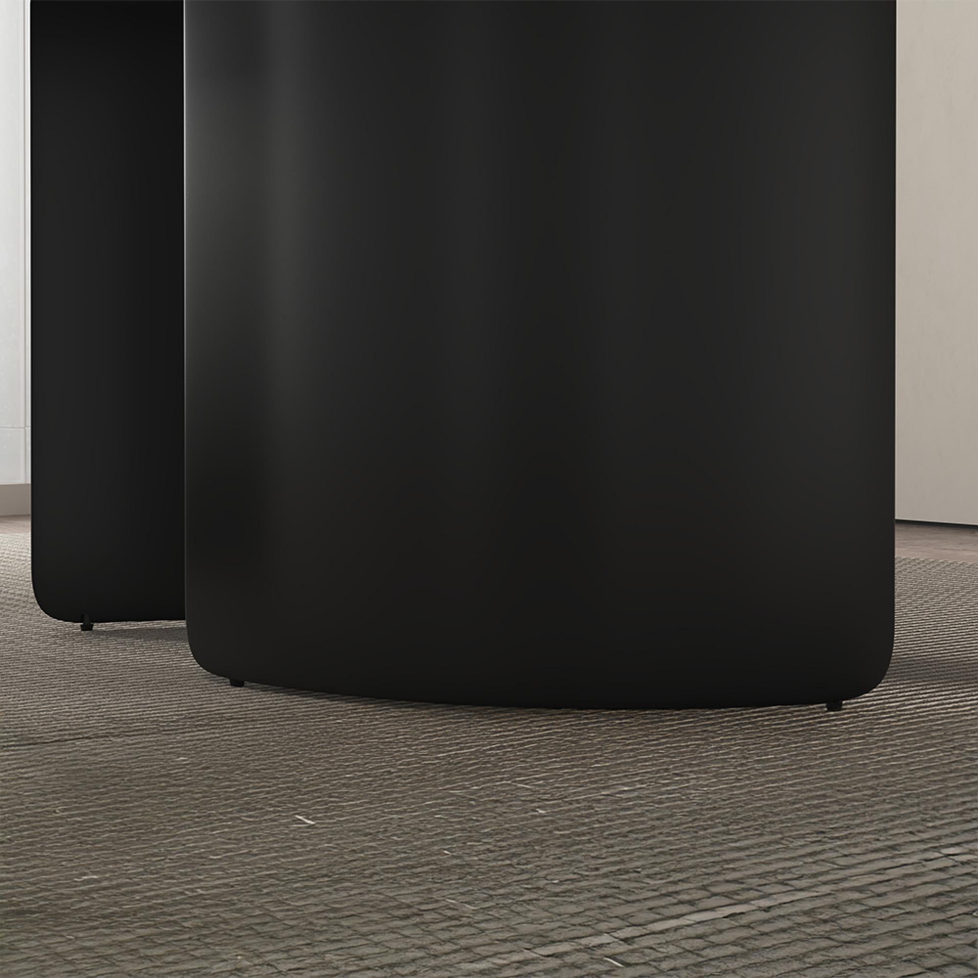 Lorea Dining Table - White Marble - Black Base - Sizes Available