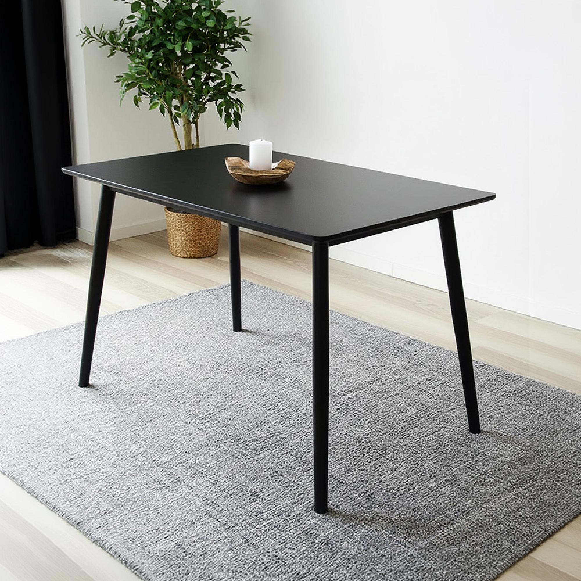 Vojens Dining Table - 4 Seater - 120cm - Black