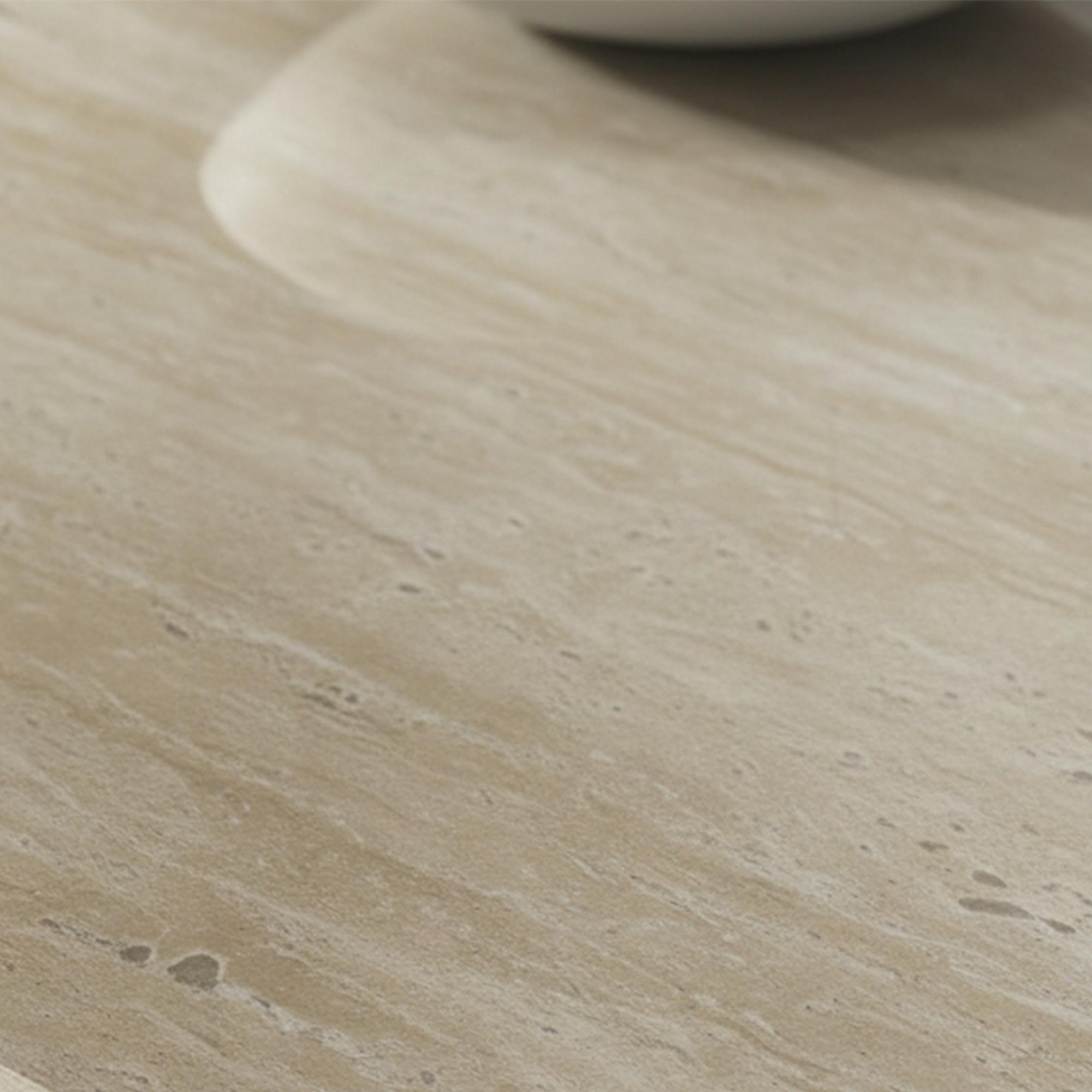 Milan Dining Table - Travertine Beige Engineered Marble - Sizes Available