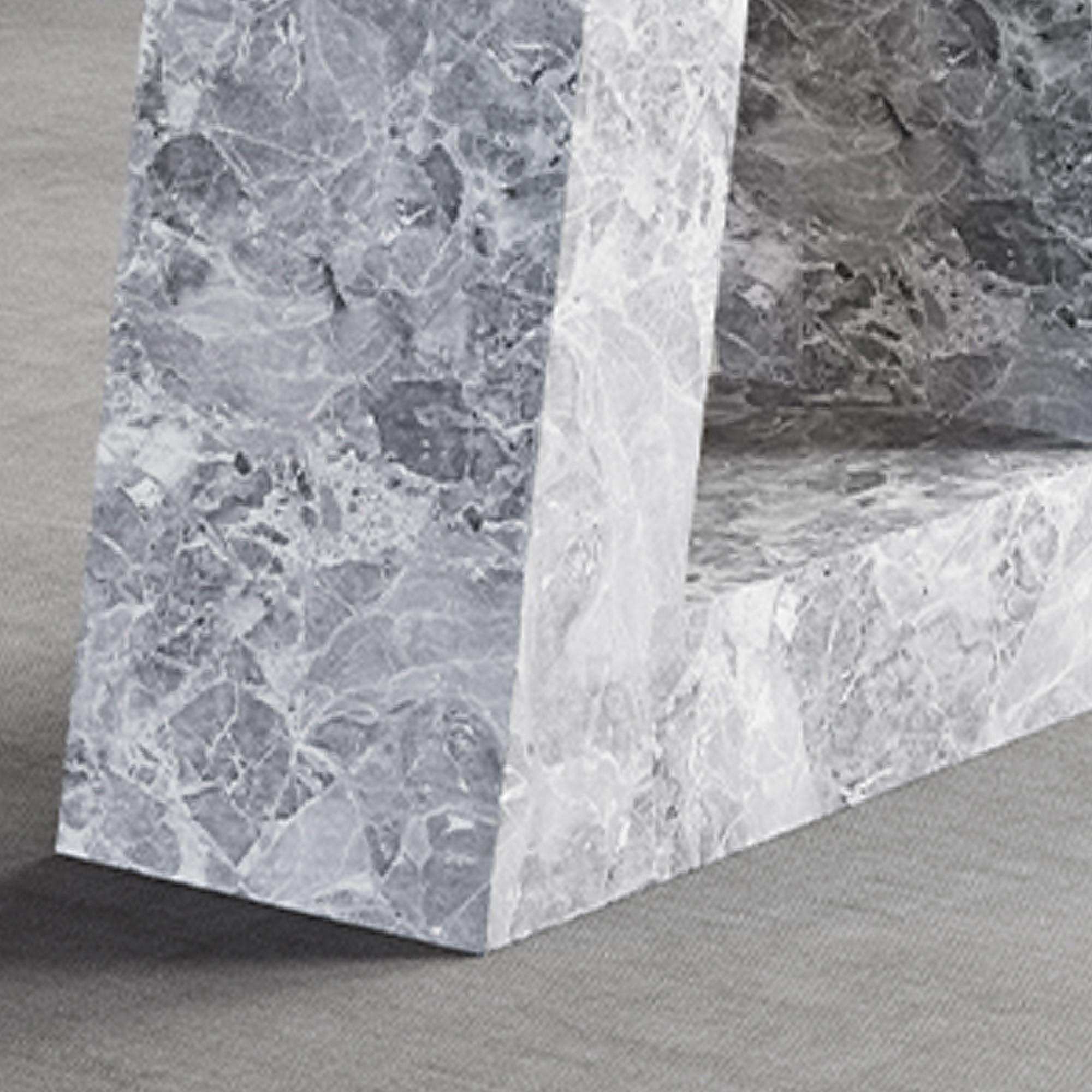Milan Dining Table - Grey Marble - Sizes Available