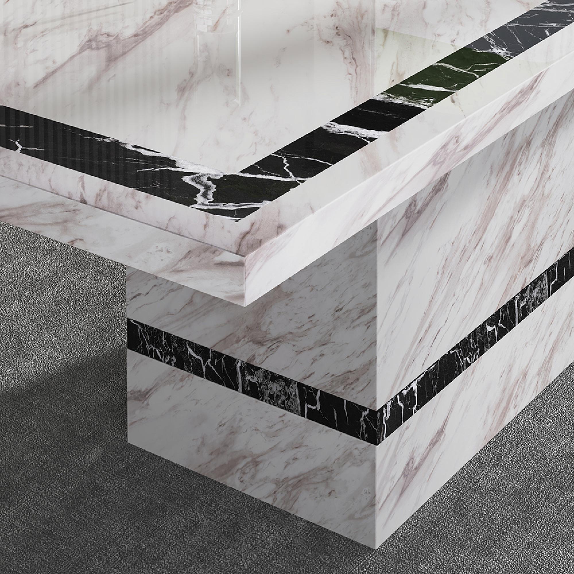 Rome Dining Table - Beige Marble - Sizes Available