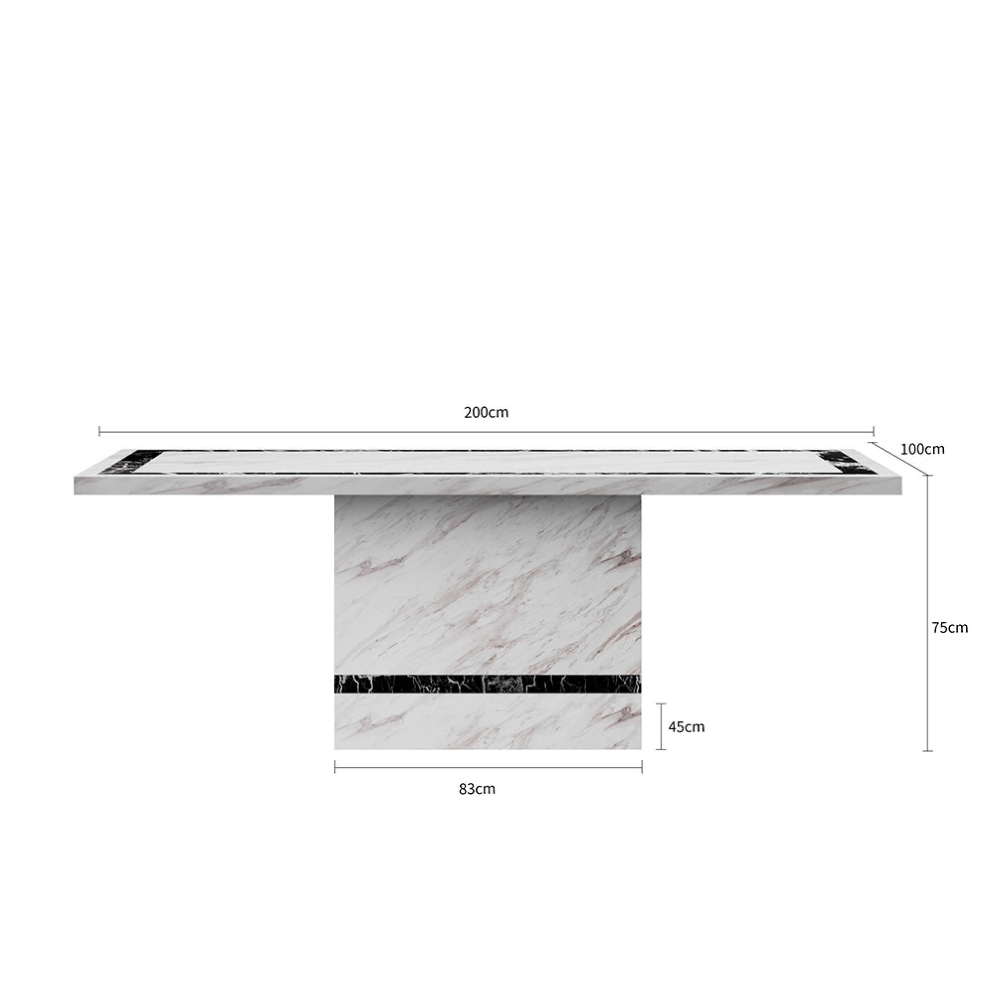 Rome Dining Table - Beige Marble - Sizes Available