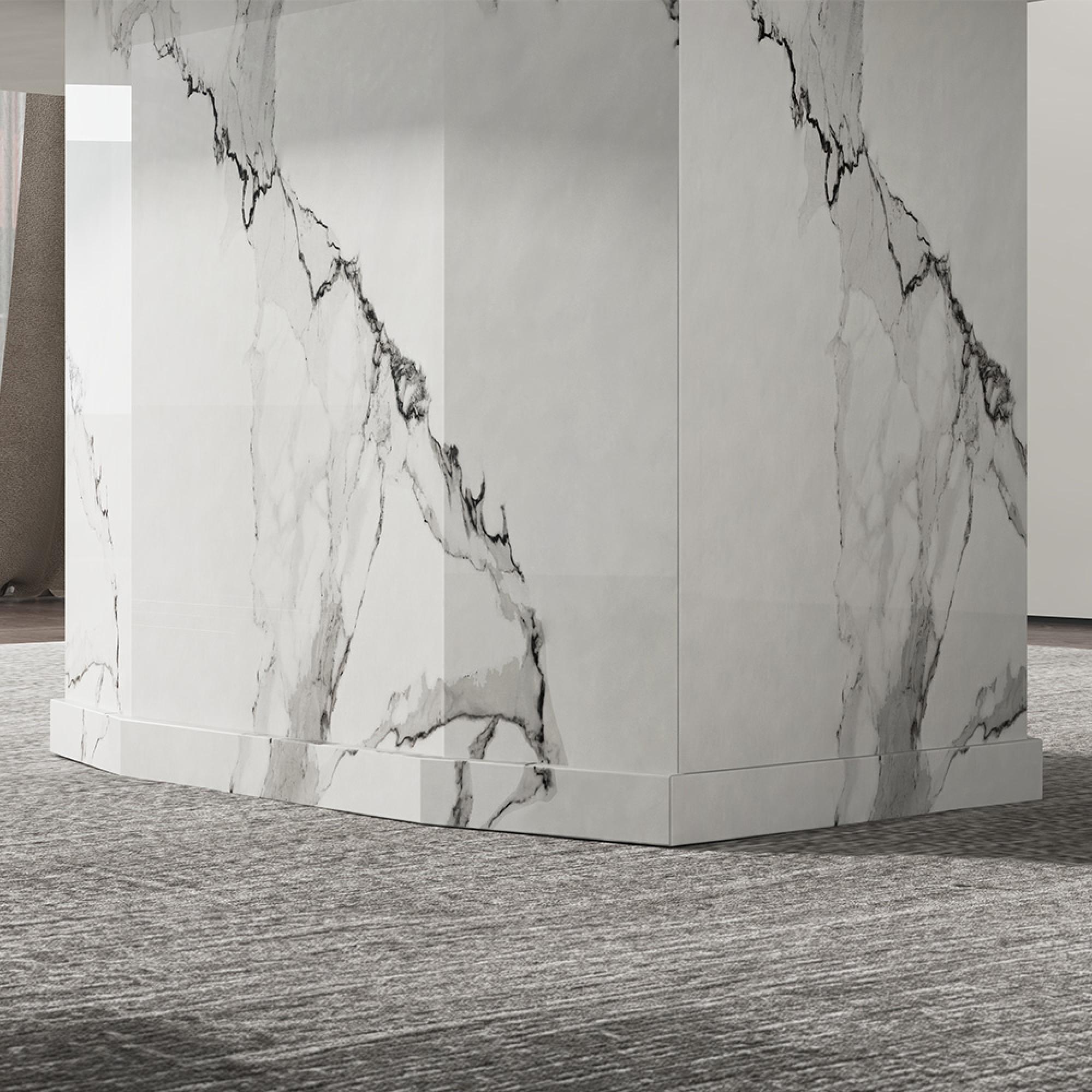 Naples Dining Table - White Marble - Sizes Available